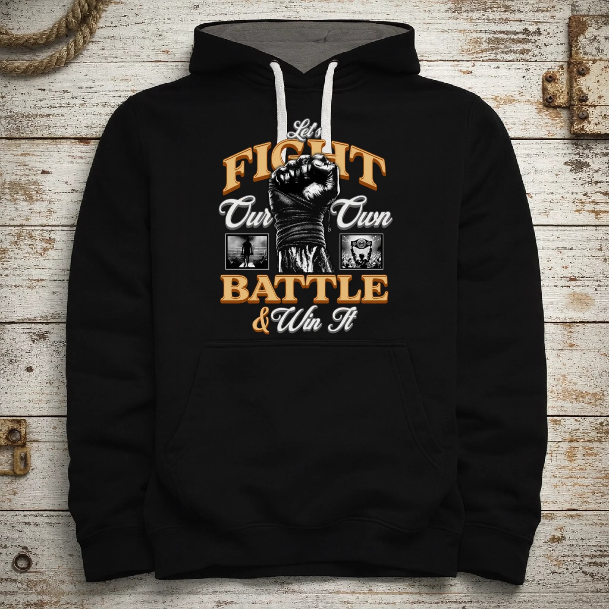 FIGHT (výběr ze 2 motivů)  pánská mikina s kapucí