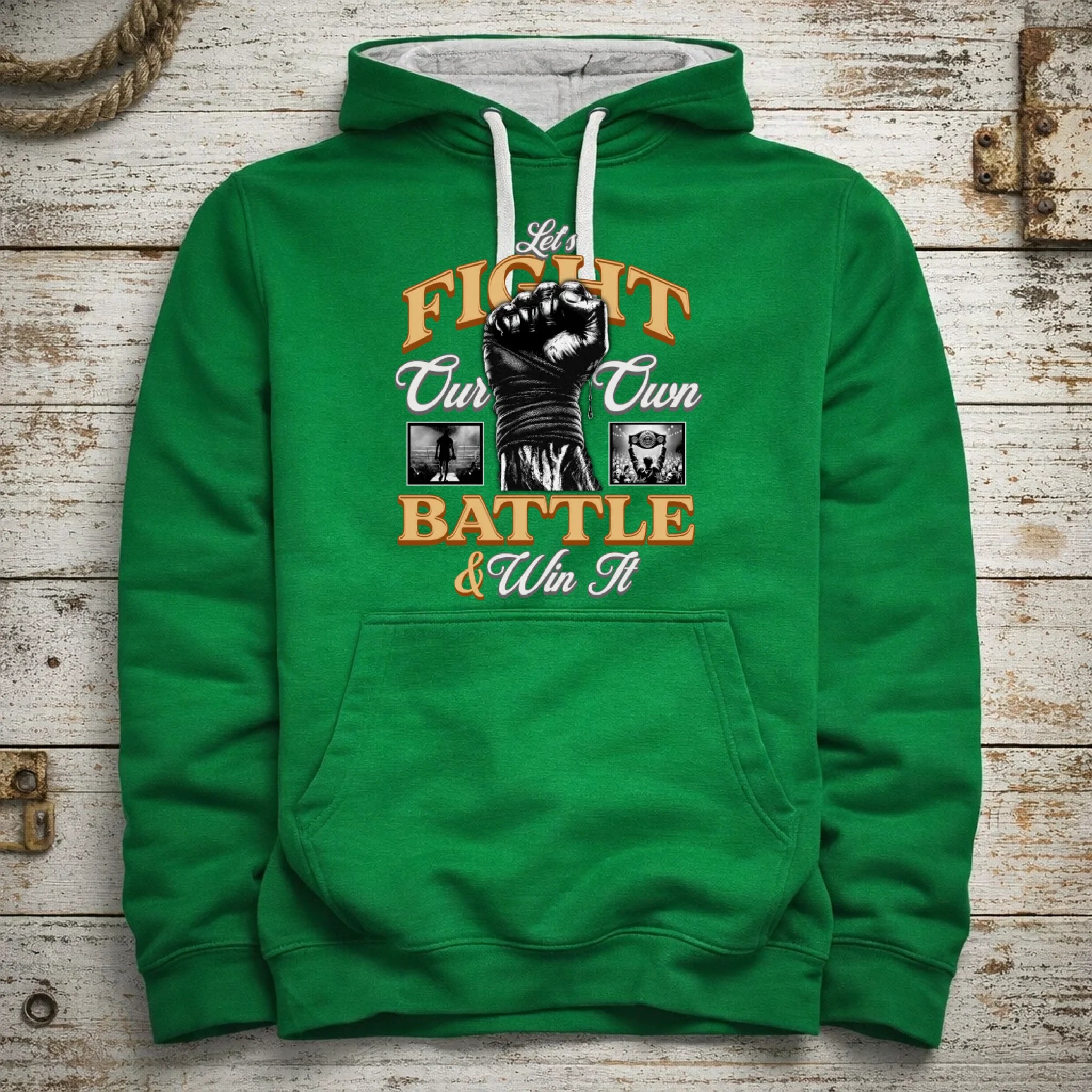 FIGHT (výběr ze 2 motivů)  pánská mikina s kapucí