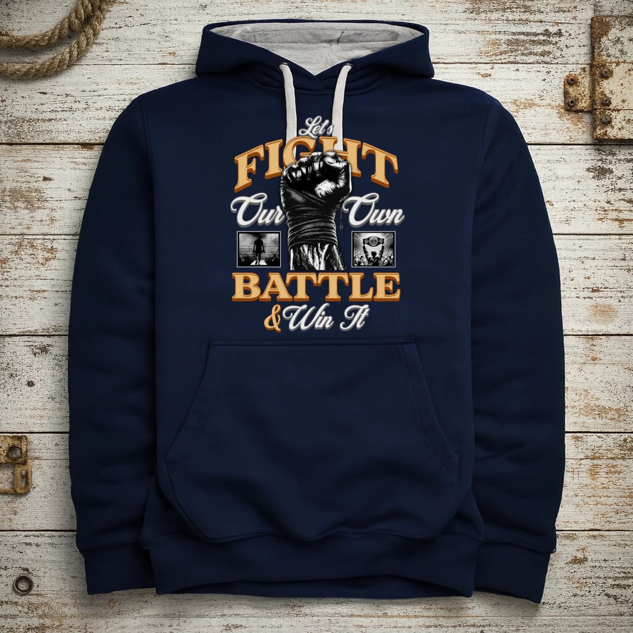 FIGHT (výběr ze 2 motivů)  pánská mikina s kapucí