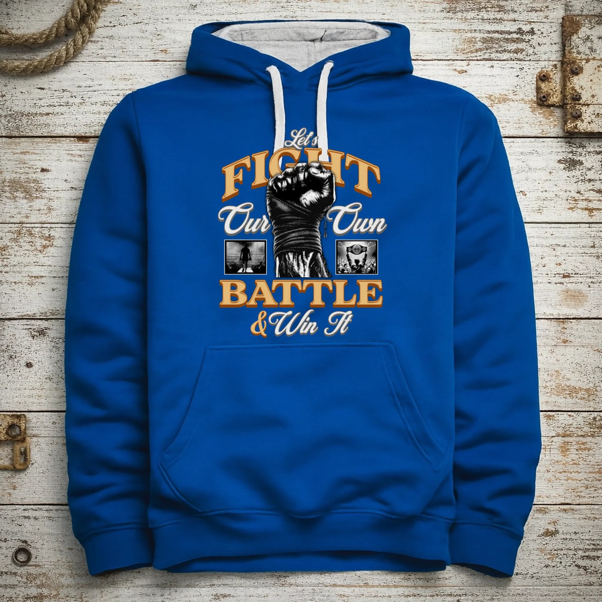 FIGHT (výběr ze 2 motivů)  pánská mikina s kapucí