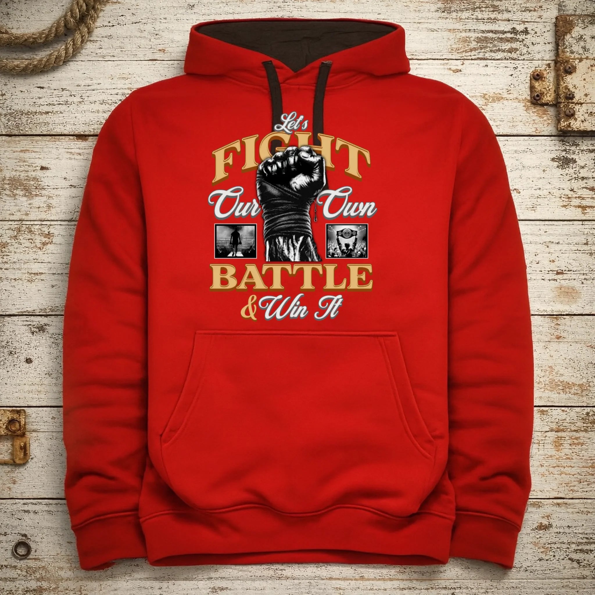 FIGHT (výběr ze 2 motivů)  pánská mikina s kapucí