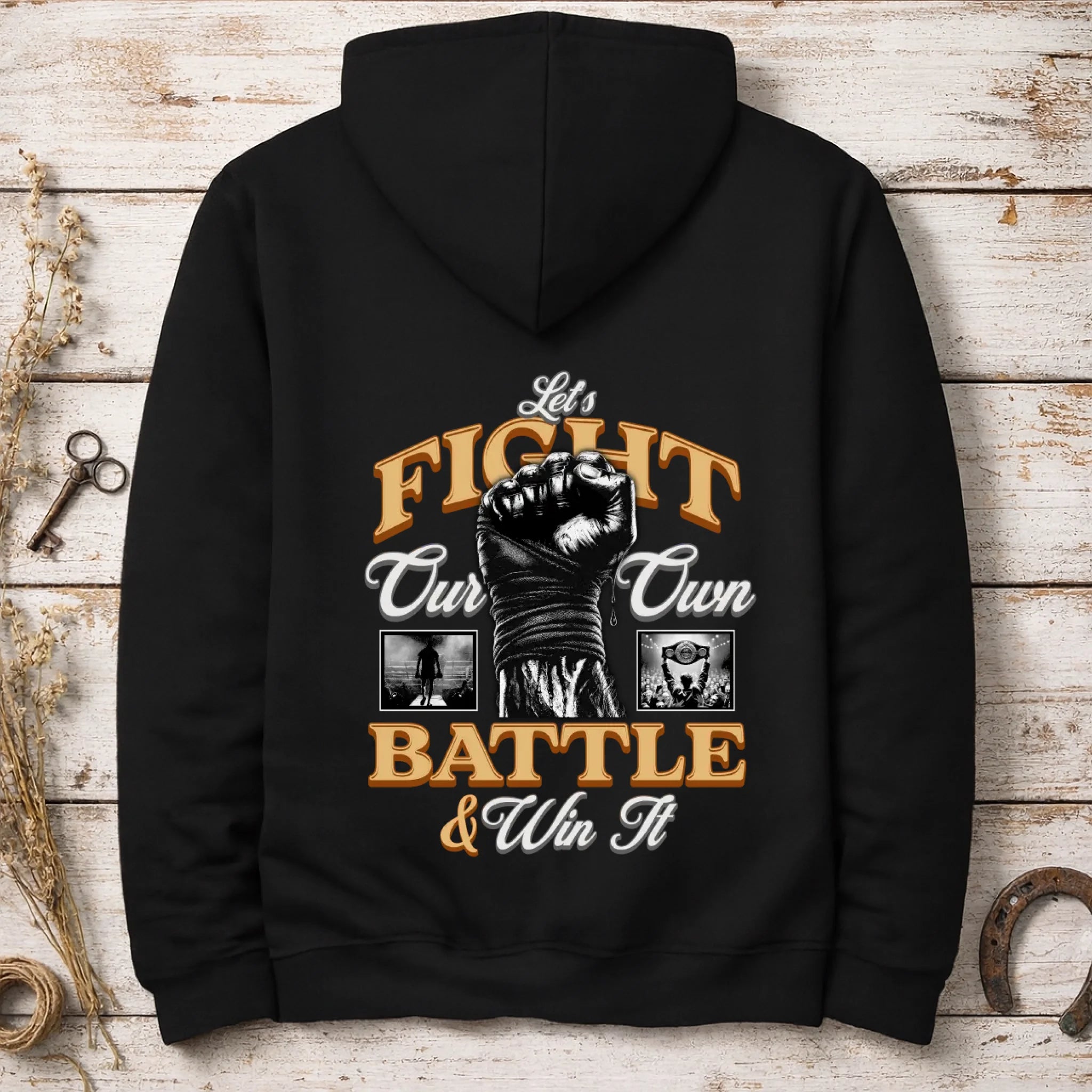 FIGHT (výběr ze 2 motivů)  pánská mikina s kapucí