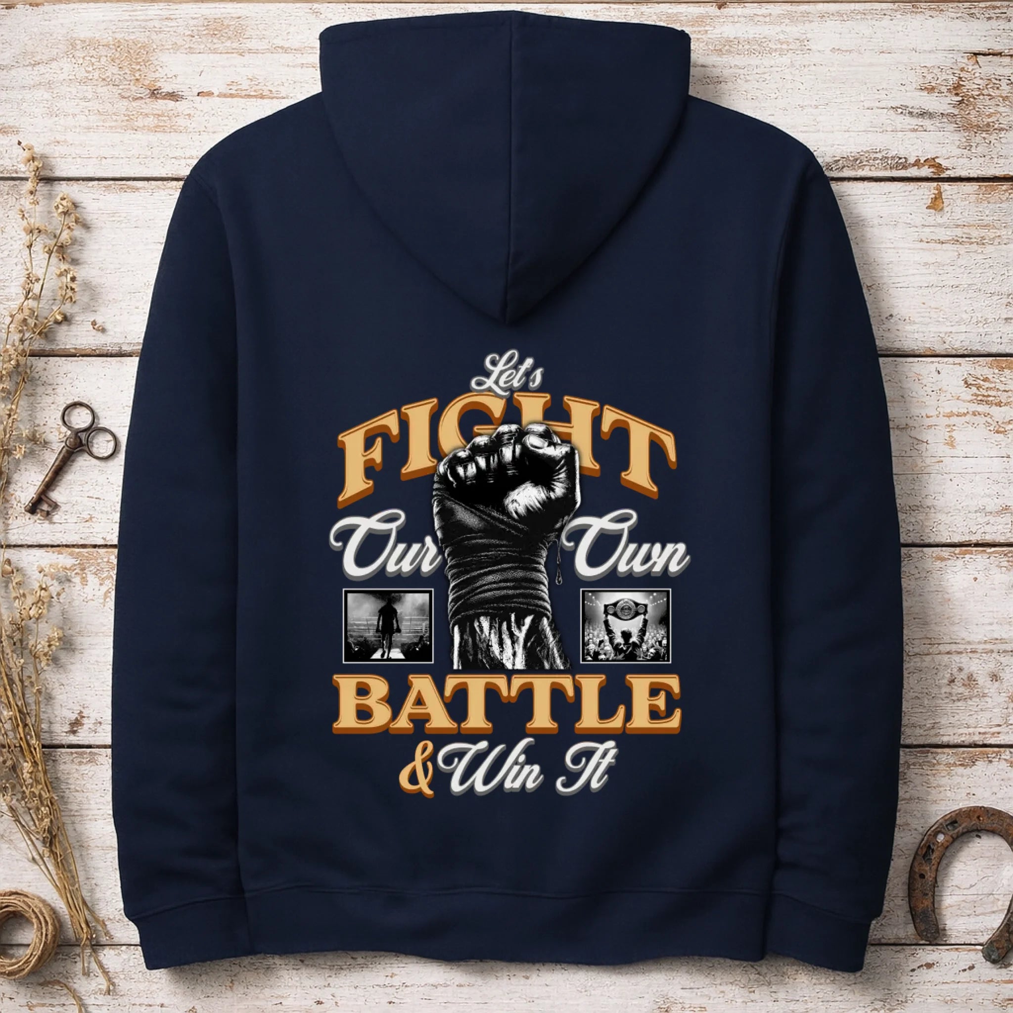 FIGHT (výběr ze 2 motivů)  pánská mikina s kapucí