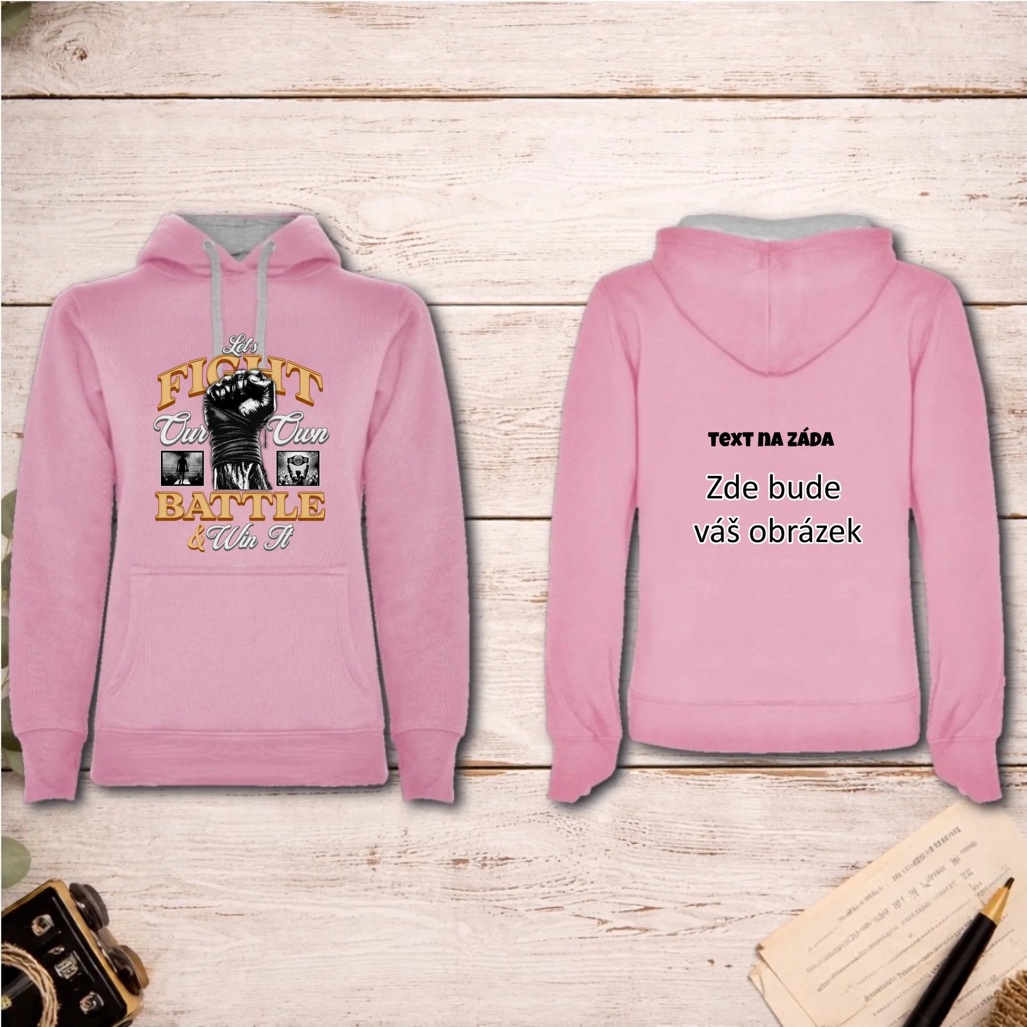 bojové sporty 2 MOTIVY FIGHT dámská mikina s kapucí