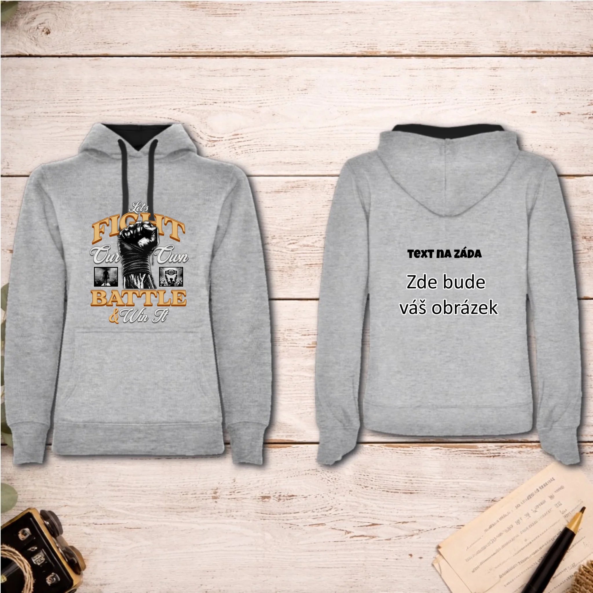 bojové sporty 2 MOTIVY FIGHT dámská mikina s kapucí