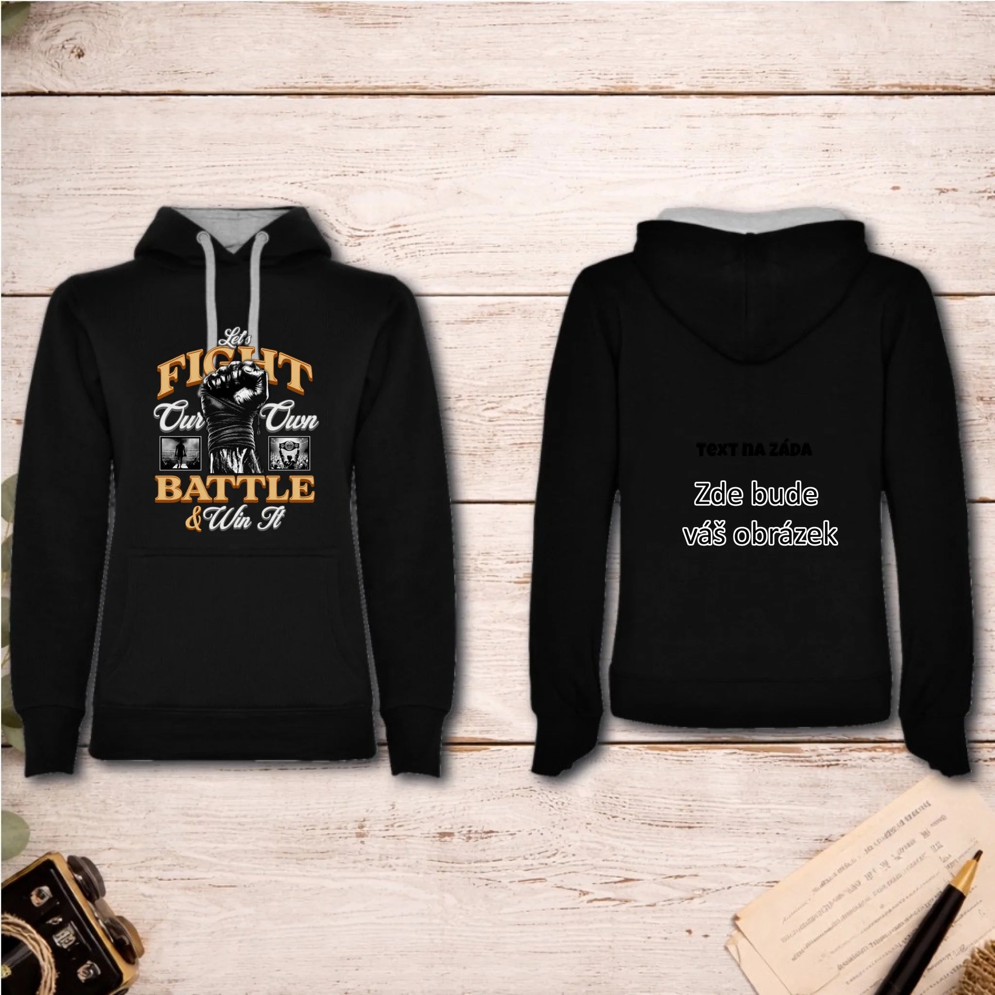 bojové sporty 2 MOTIVY FIGHT dámská mikina s kapucí