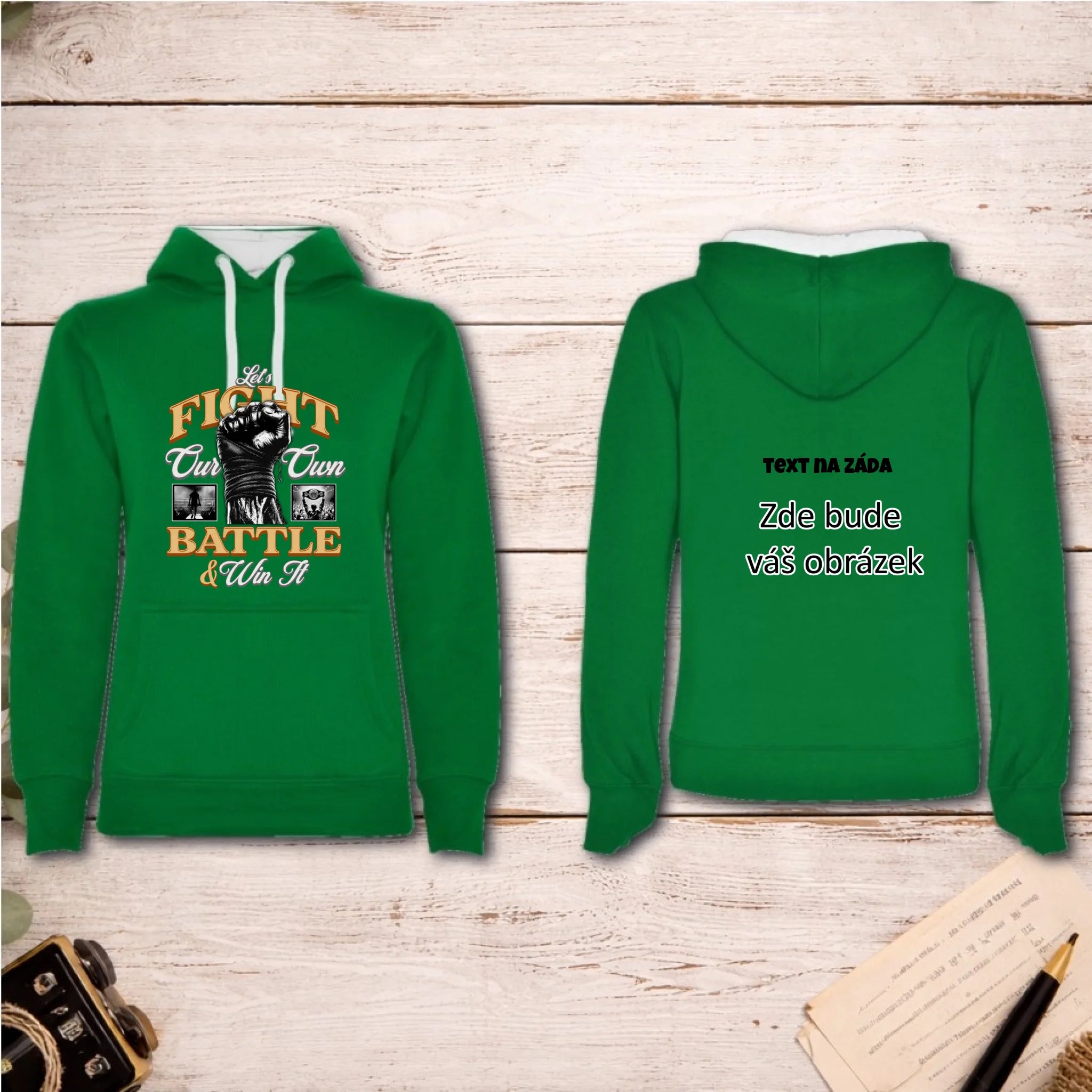 bojové sporty 2 MOTIVY FIGHT dámská mikina s kapucí