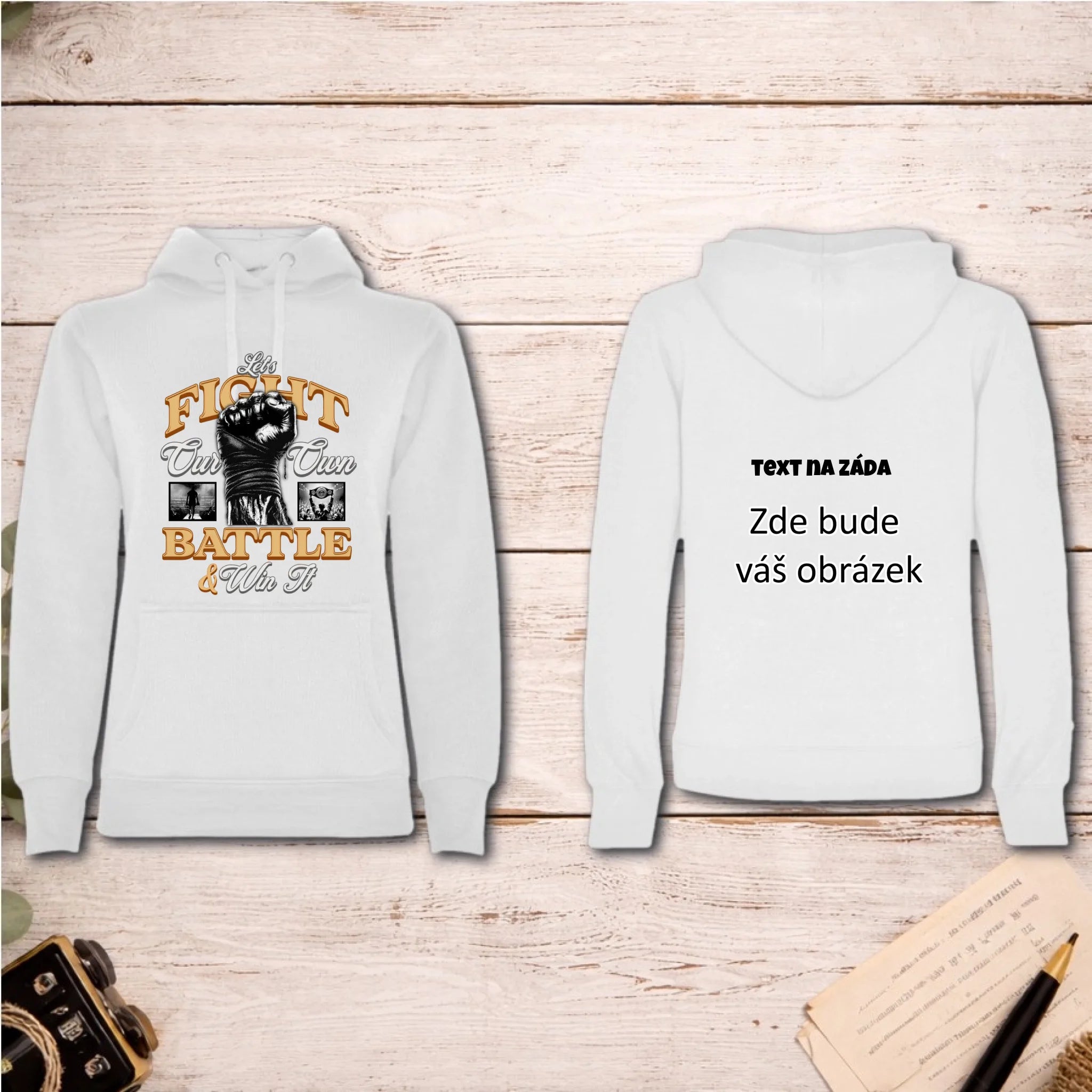 bojové sporty 2 MOTIVY FIGHT dámská mikina s kapucí