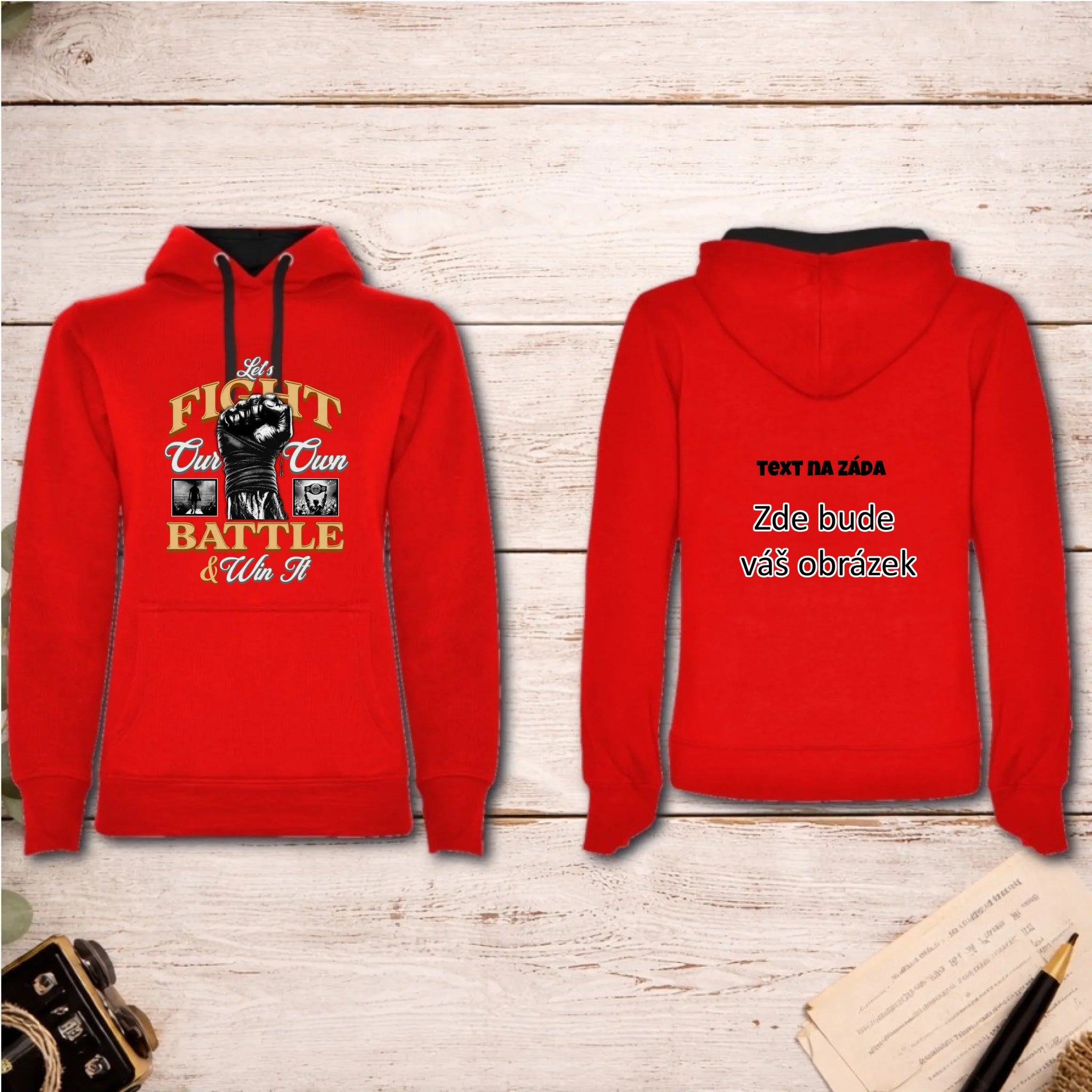 bojové sporty 2 MOTIVY FIGHT dámská mikina s kapucí