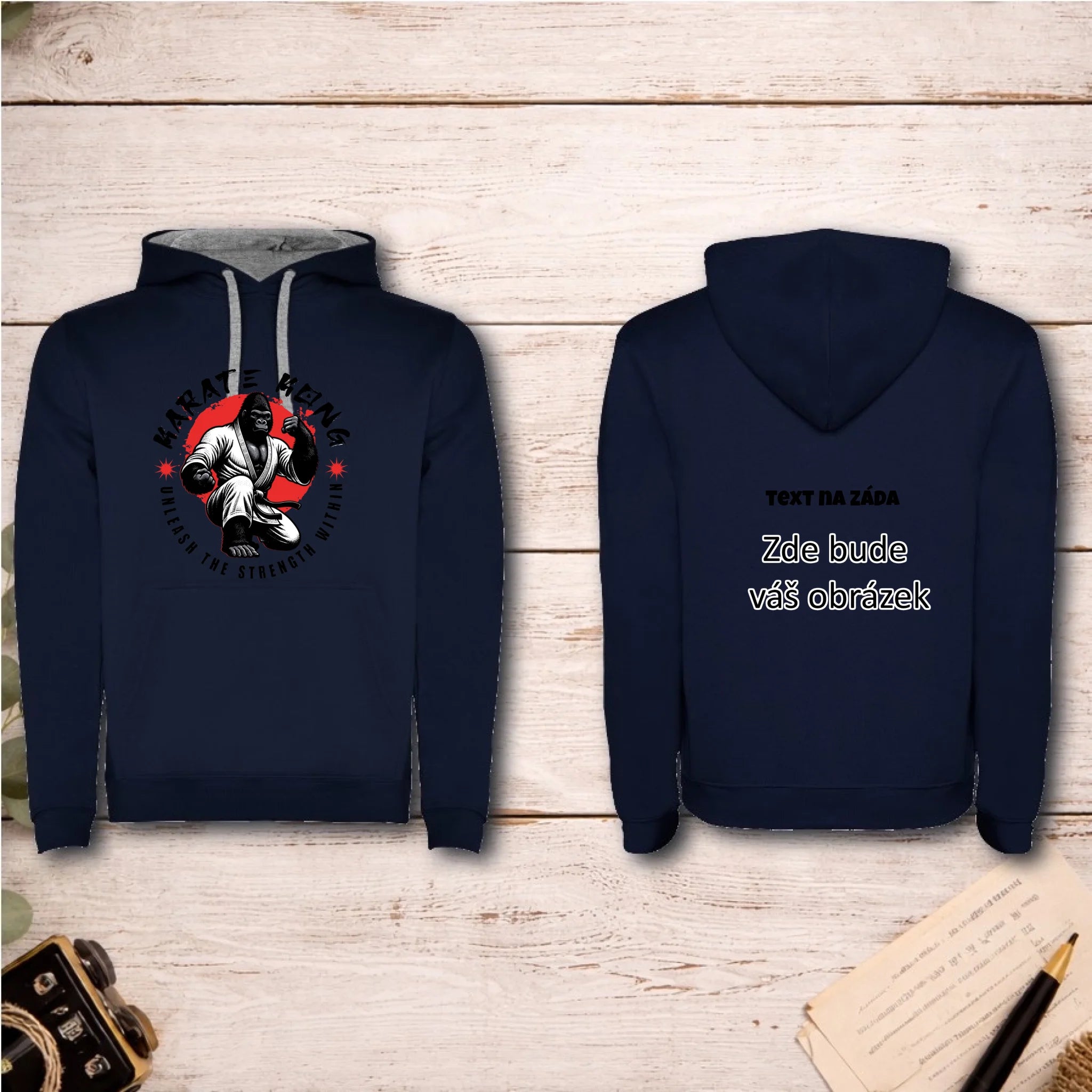 KARATE (výběr ze 2 motivů) dětská mikina s kapucí