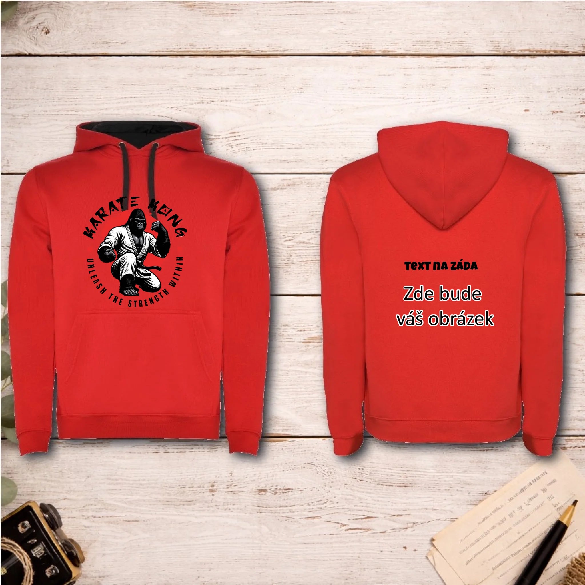 KARATE (výběr ze 2 motivů) dětská mikina s kapucí