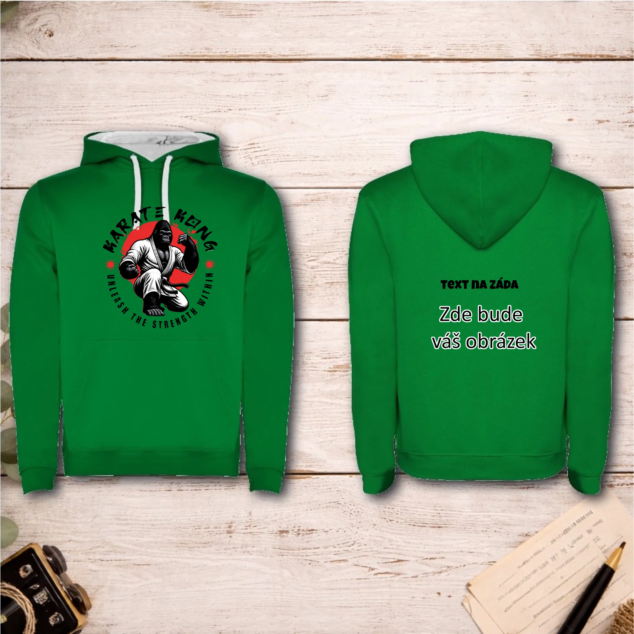 KARATE (výběr ze 2 motivů) dětská mikina s kapucí