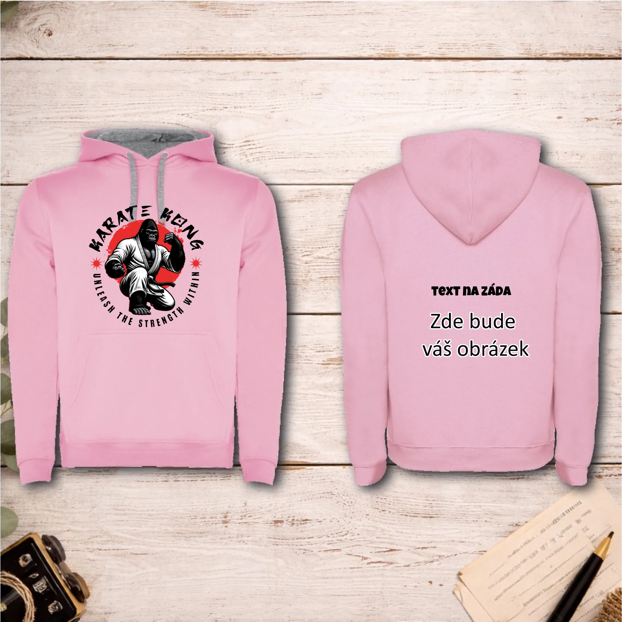 KARATE (výběr ze 2 motivů) dětská mikina s kapucí