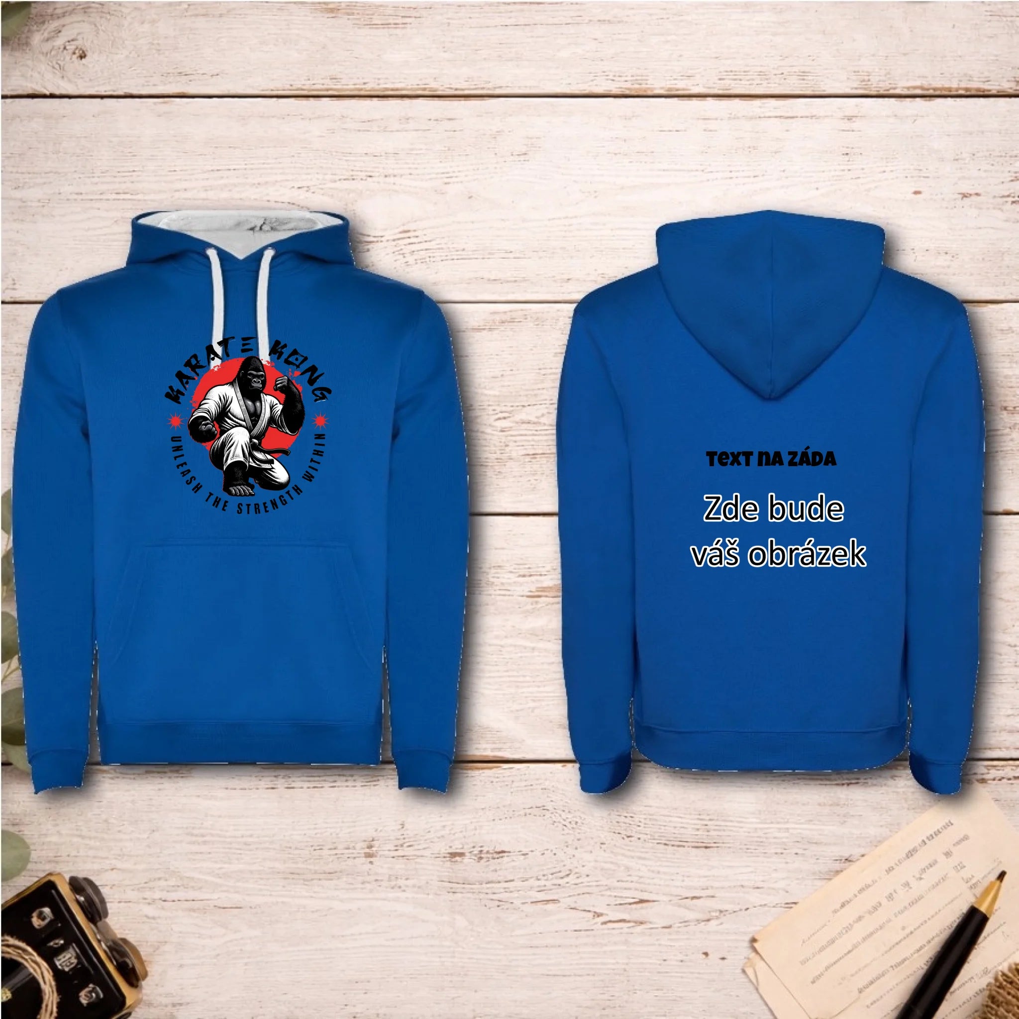 KARATE (výběr ze 2 motivů) pánská mikina s kapucí