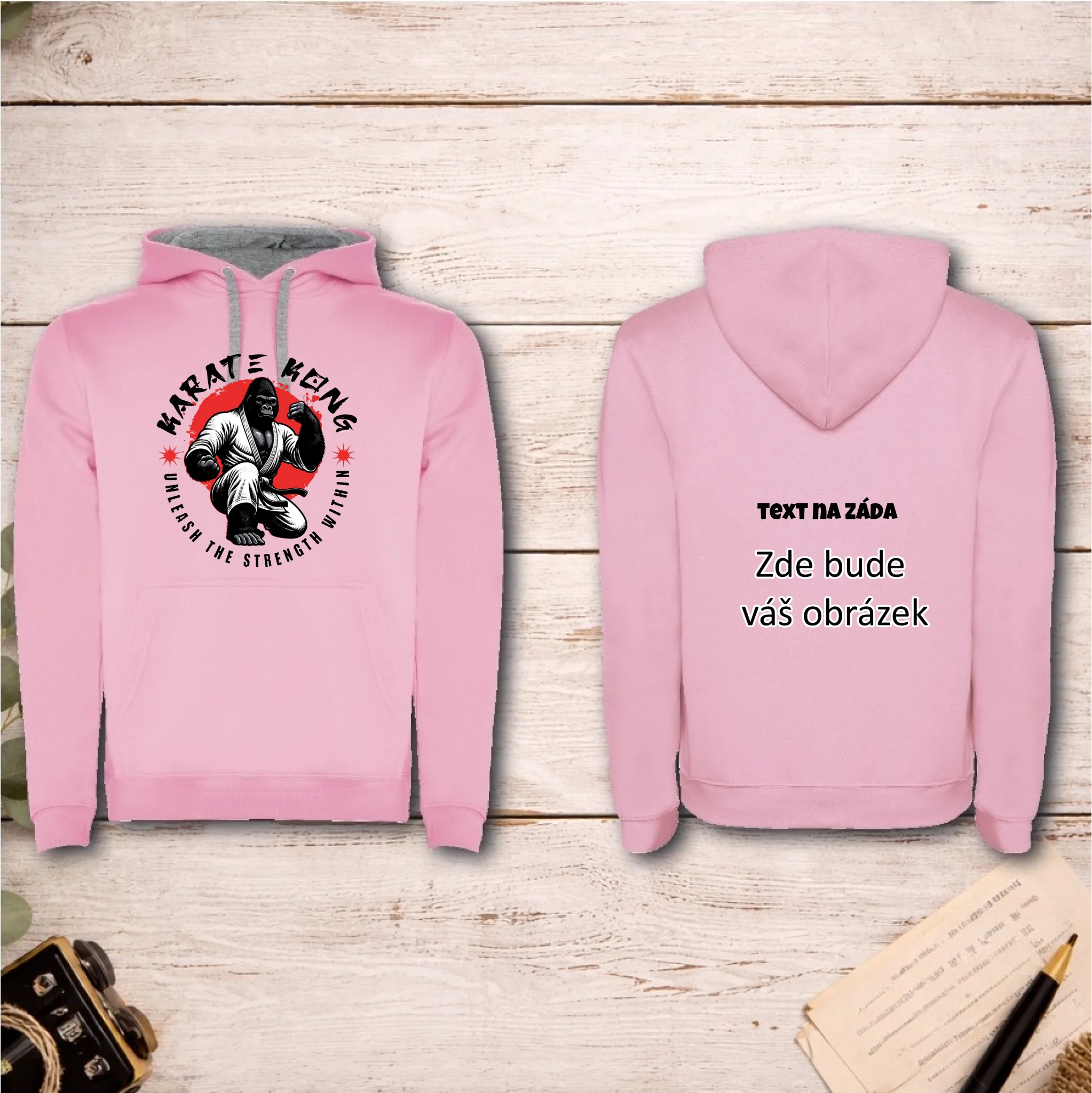 KARATE (výběr ze 2 motivů) pánská mikina s kapucí