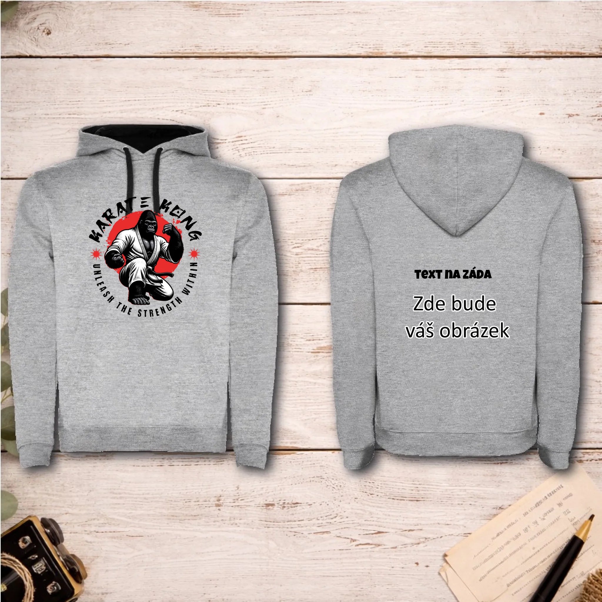 KARATE (výběr ze 2 motivů) pánská mikina s kapucí