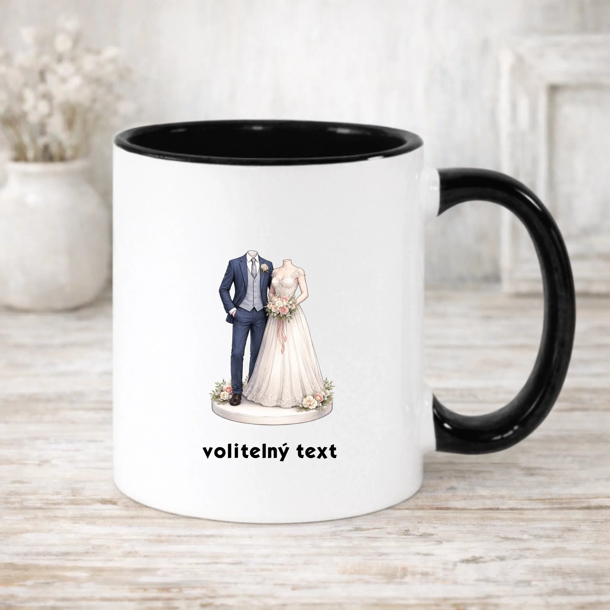 NOVOMANŽELĚ (ZATÍM) BEZ HLAVY - VLOŽTE FOTO, AUTOMATICKÝ OŘEZ hrníček