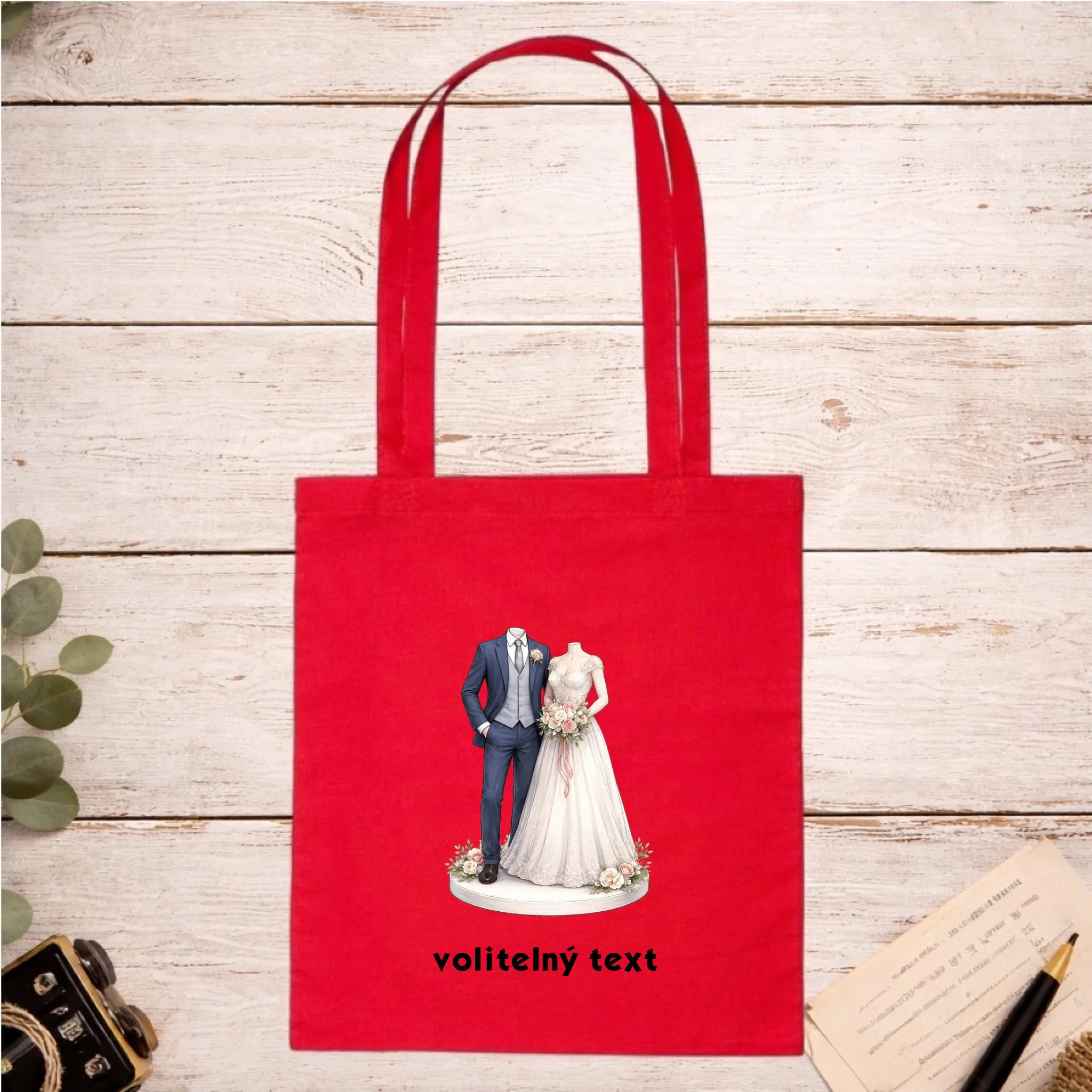 NOVOMANŽELĚ (ZATÍM) BEZ HLAVY - VLOŽTE FOTO, AUTOMATICKÝ OŘEZ batoh, taška