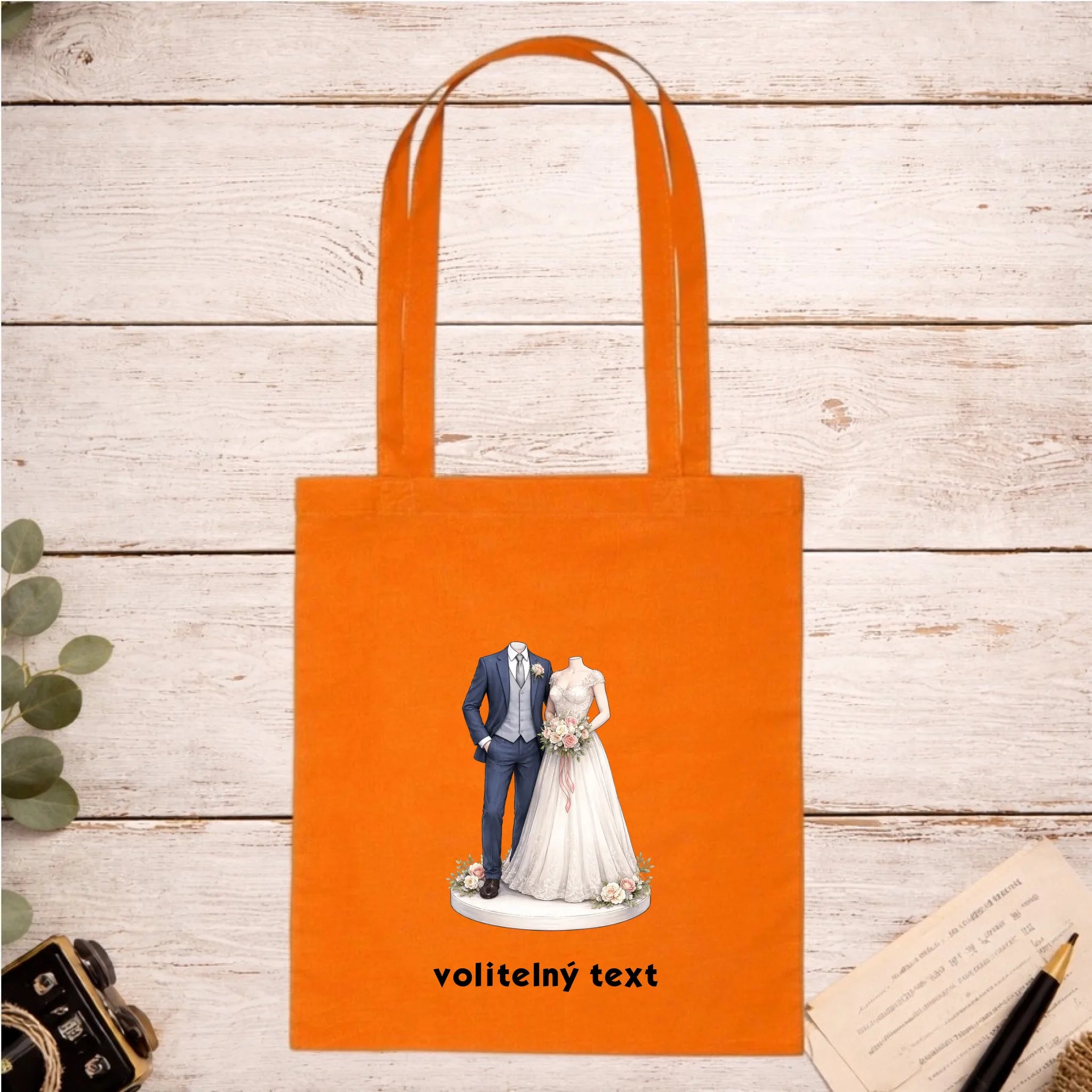 NOVOMANŽELĚ (ZATÍM) BEZ HLAVY - VLOŽTE FOTO, AUTOMATICKÝ OŘEZ batoh, taška