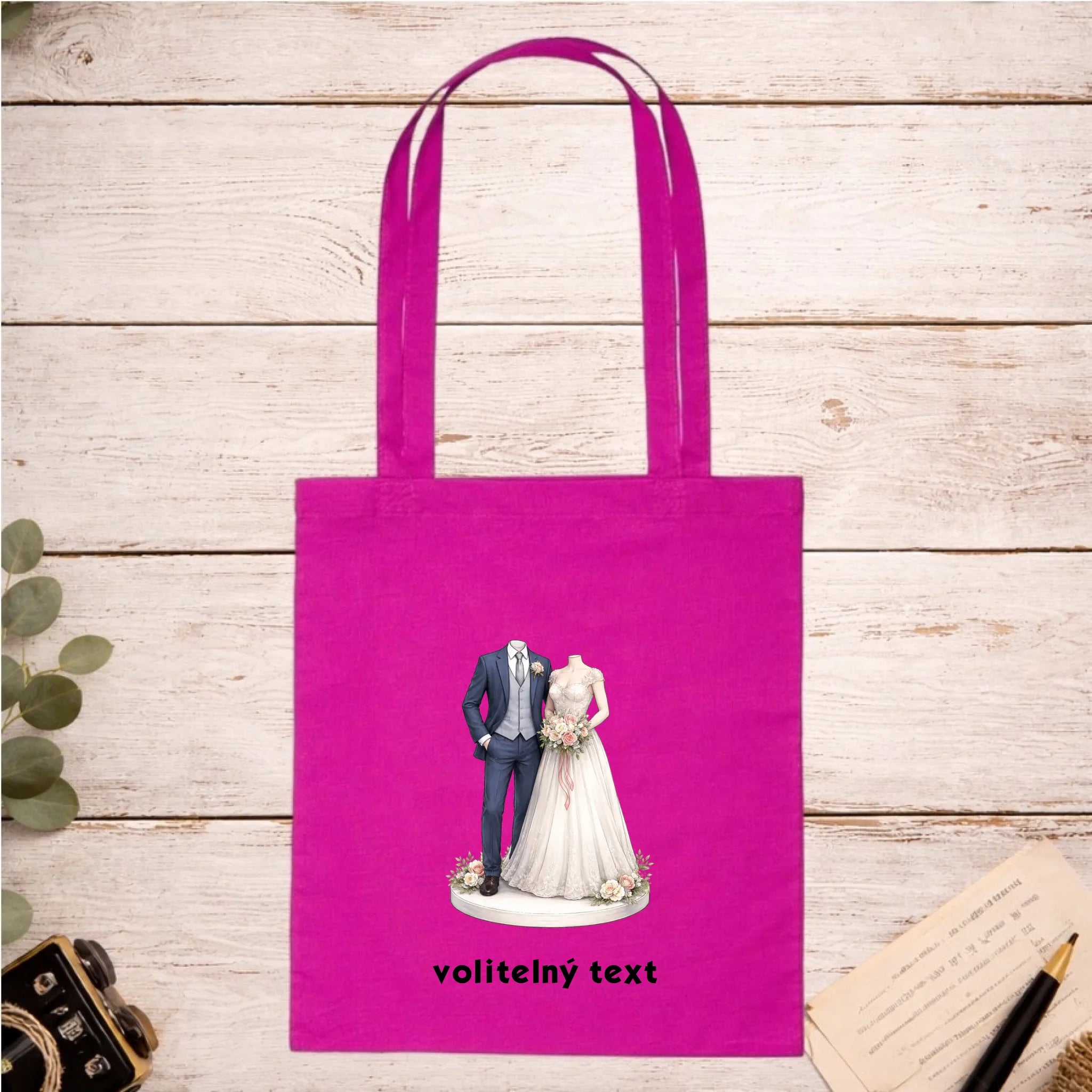 NOVOMANŽELĚ (ZATÍM) BEZ HLAVY - VLOŽTE FOTO, AUTOMATICKÝ OŘEZ batoh, taška