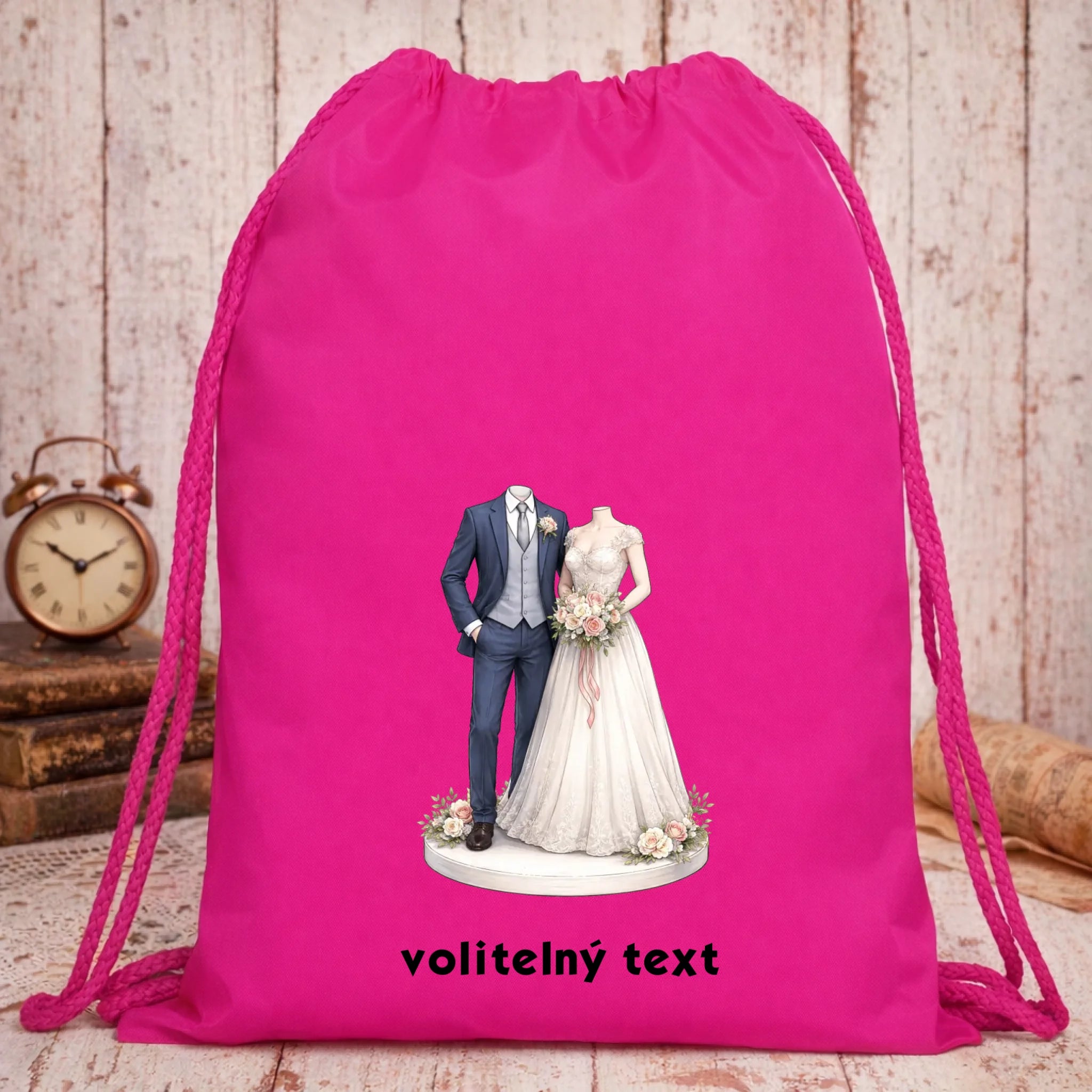 NOVOMANŽELĚ (ZATÍM) BEZ HLAVY - VLOŽTE FOTO, AUTOMATICKÝ OŘEZ batoh, taška