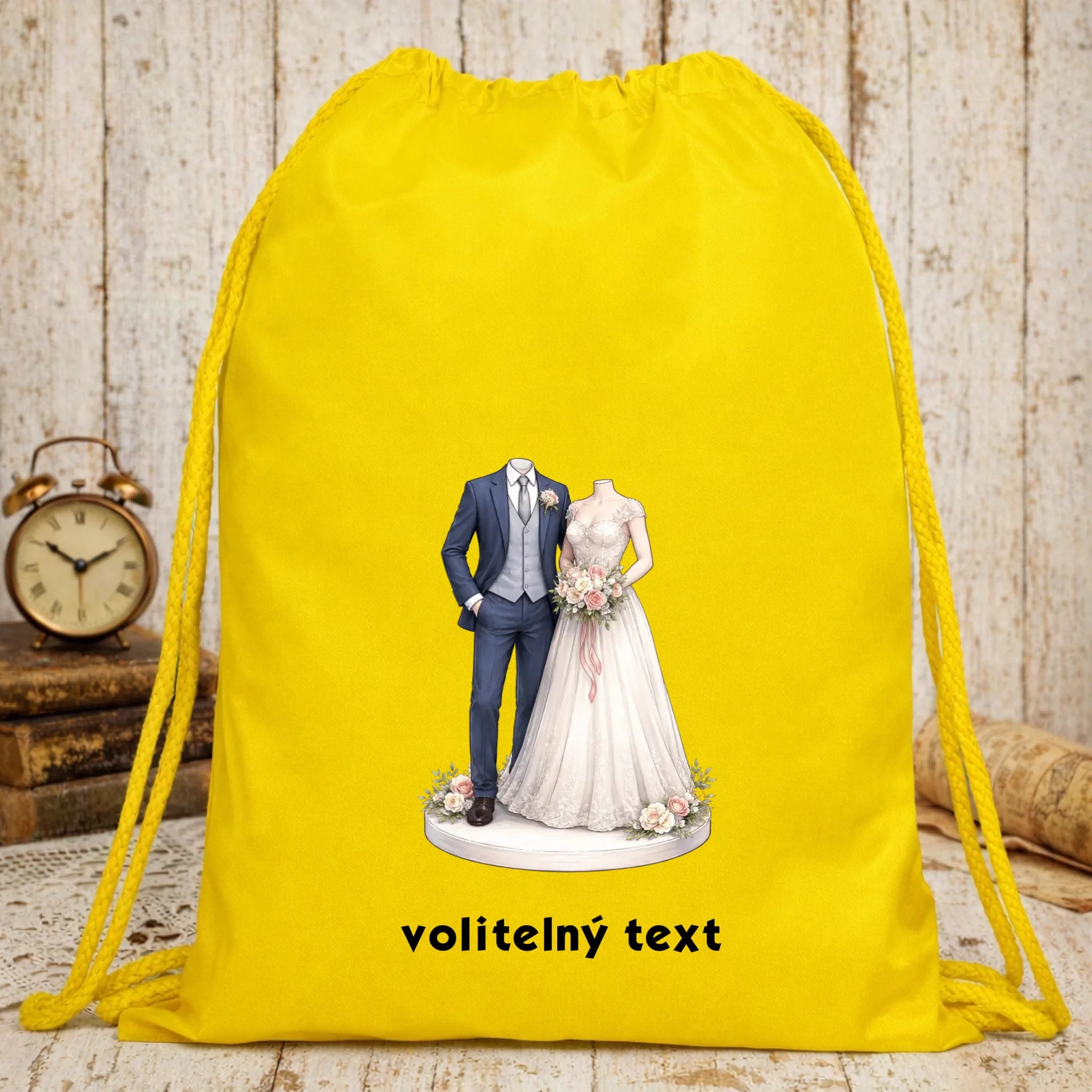 NOVOMANŽELĚ (ZATÍM) BEZ HLAVY - VLOŽTE FOTO, AUTOMATICKÝ OŘEZ batoh, taška