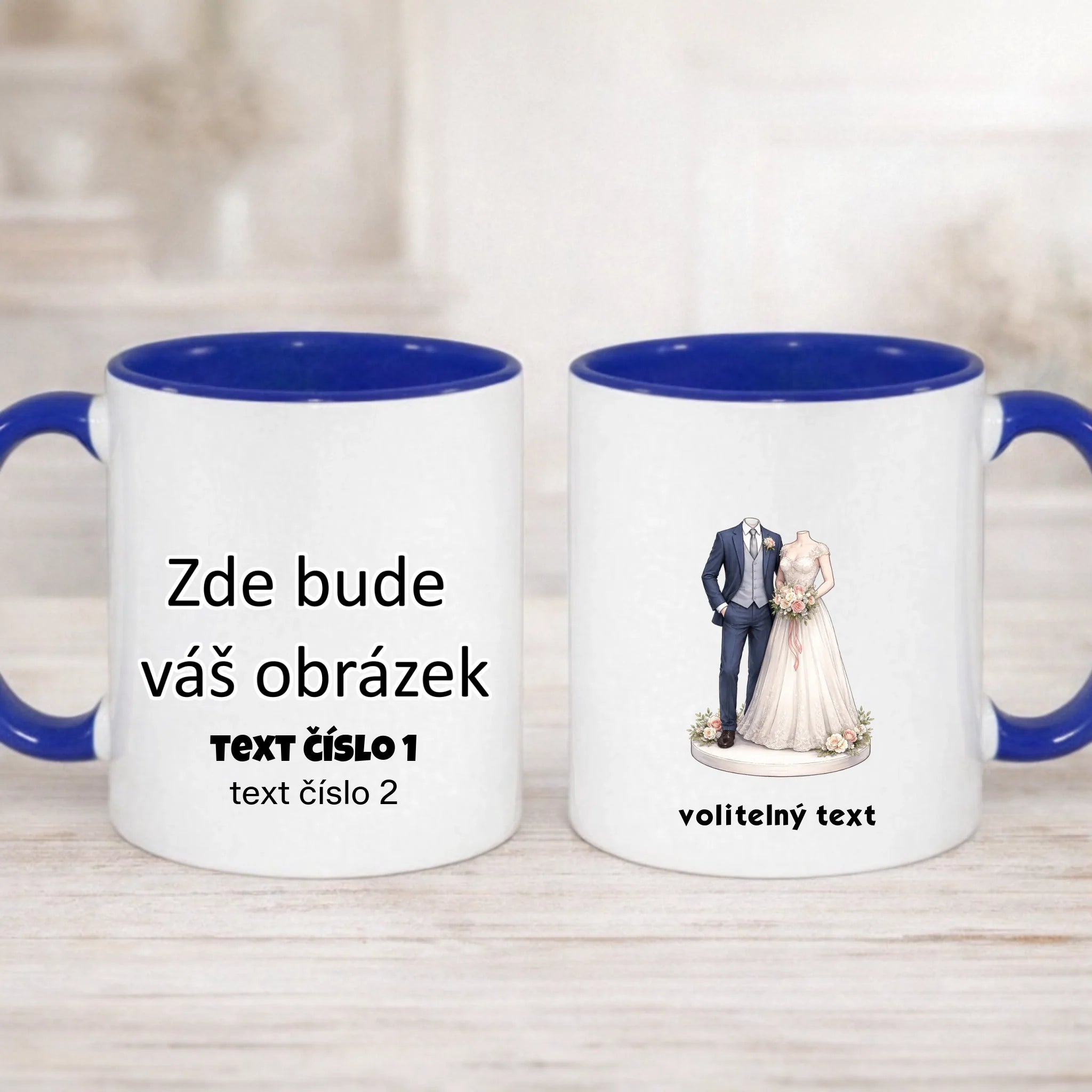 NOVOMANŽELĚ (ZATÍM) BEZ HLAVY - VLOŽTE FOTO, AUTOMATICKÝ OŘEZ hrníček