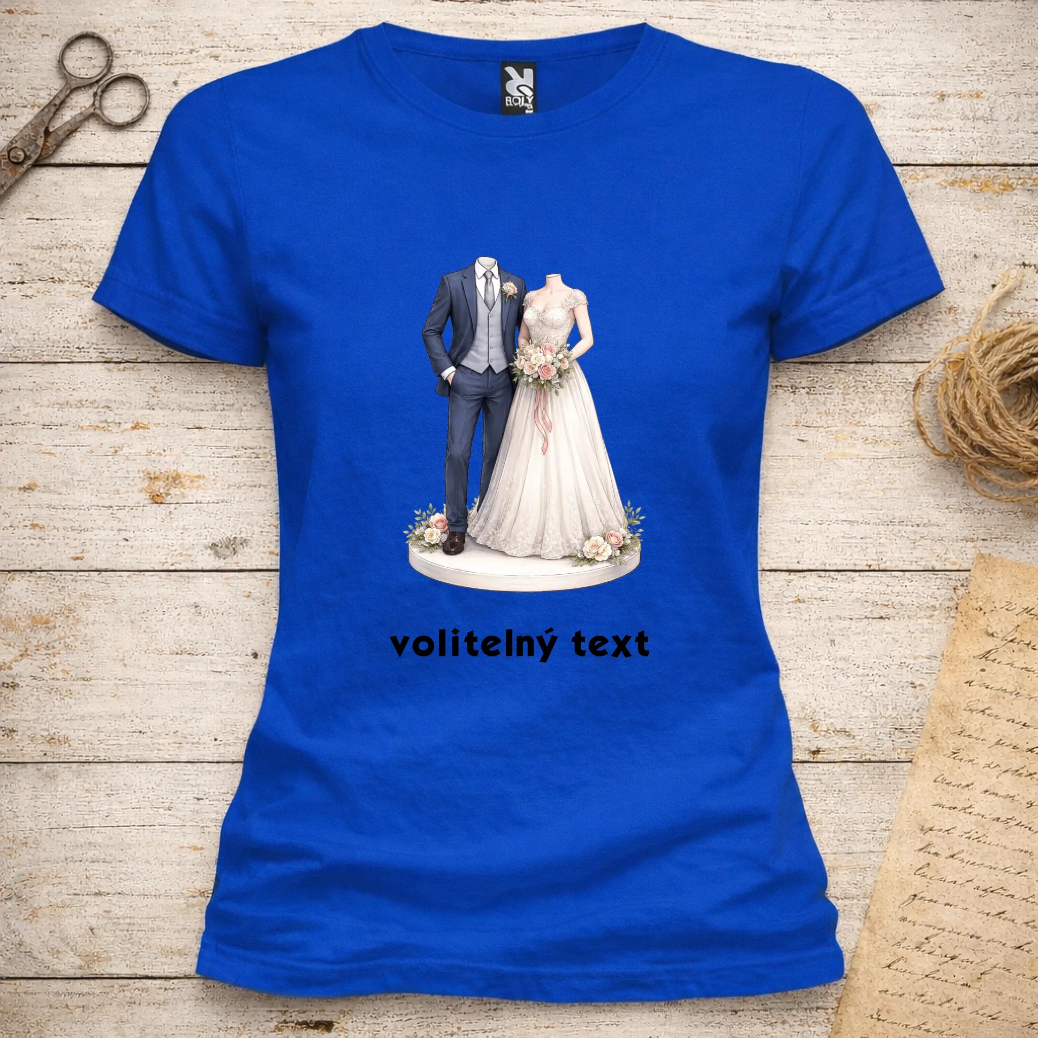 NOVOMANŽELĚ (ZATÍM) BEZ HLAVY - VLOŽTE FOTO, AUTOMATICKÝ OŘEZ dámské tričko