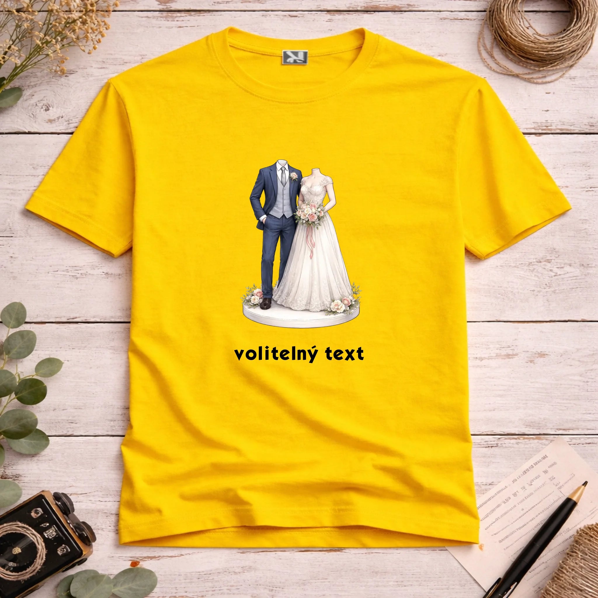 NOVOMANŽELĚ (ZATÍM) BEZ HLAVY - VLOŽTE FOTO, AUTOMATICKÝ OŘEZ pánské tričko