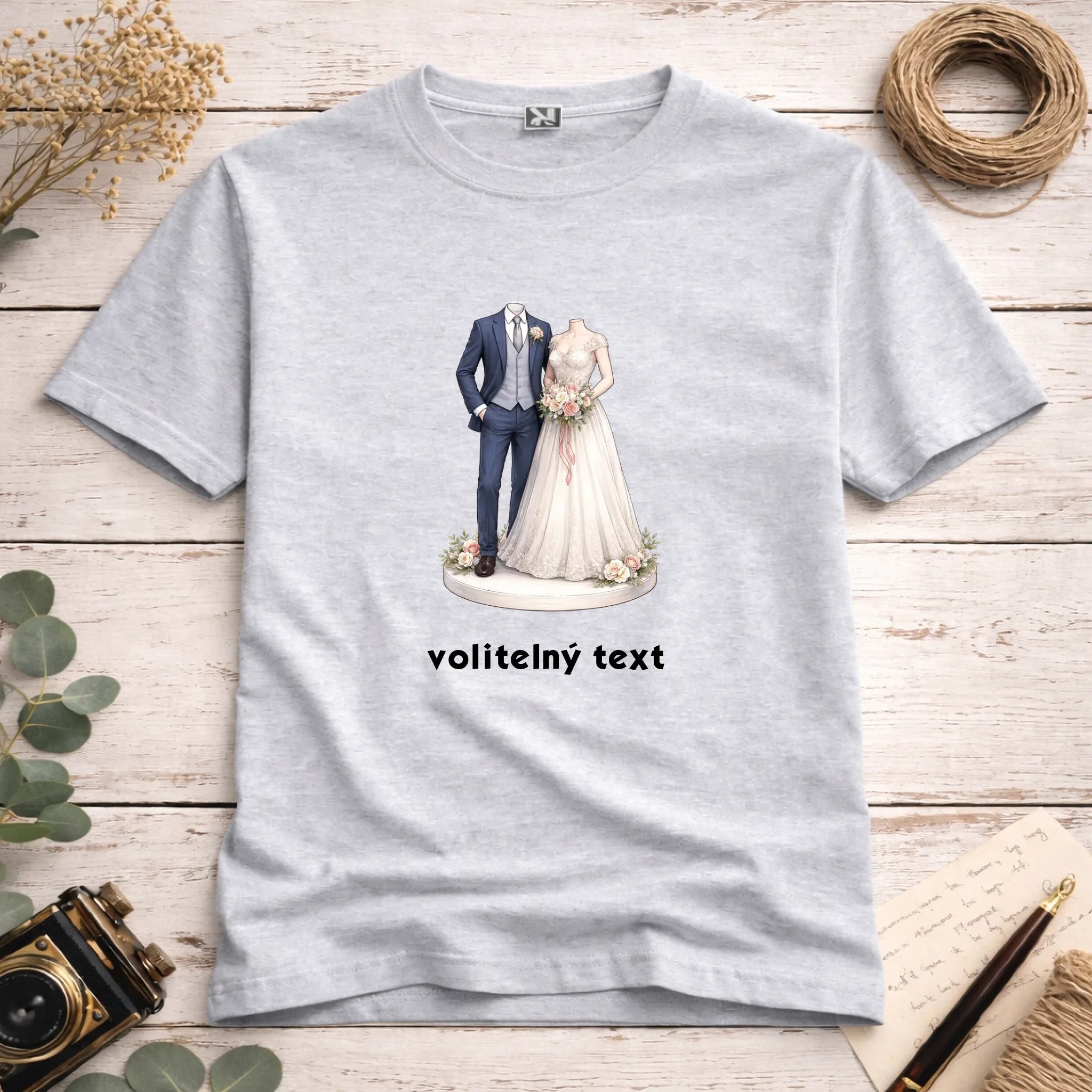 NOVOMANŽELĚ (ZATÍM) BEZ HLAVY - VLOŽTE FOTO, AUTOMATICKÝ OŘEZ pánské tričko