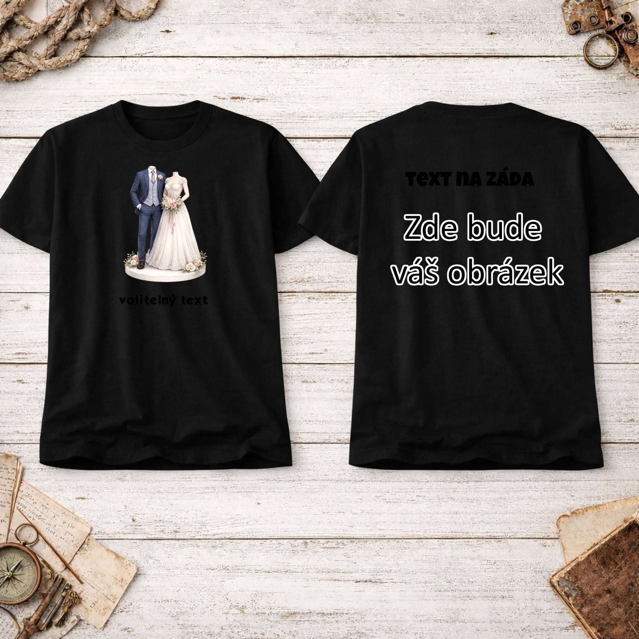 NOVOMANŽELĚ (ZATÍM) BEZ HLAVY - VLOŽTE FOTO, AUTOMATICKÝ OŘEZ pánské tričko