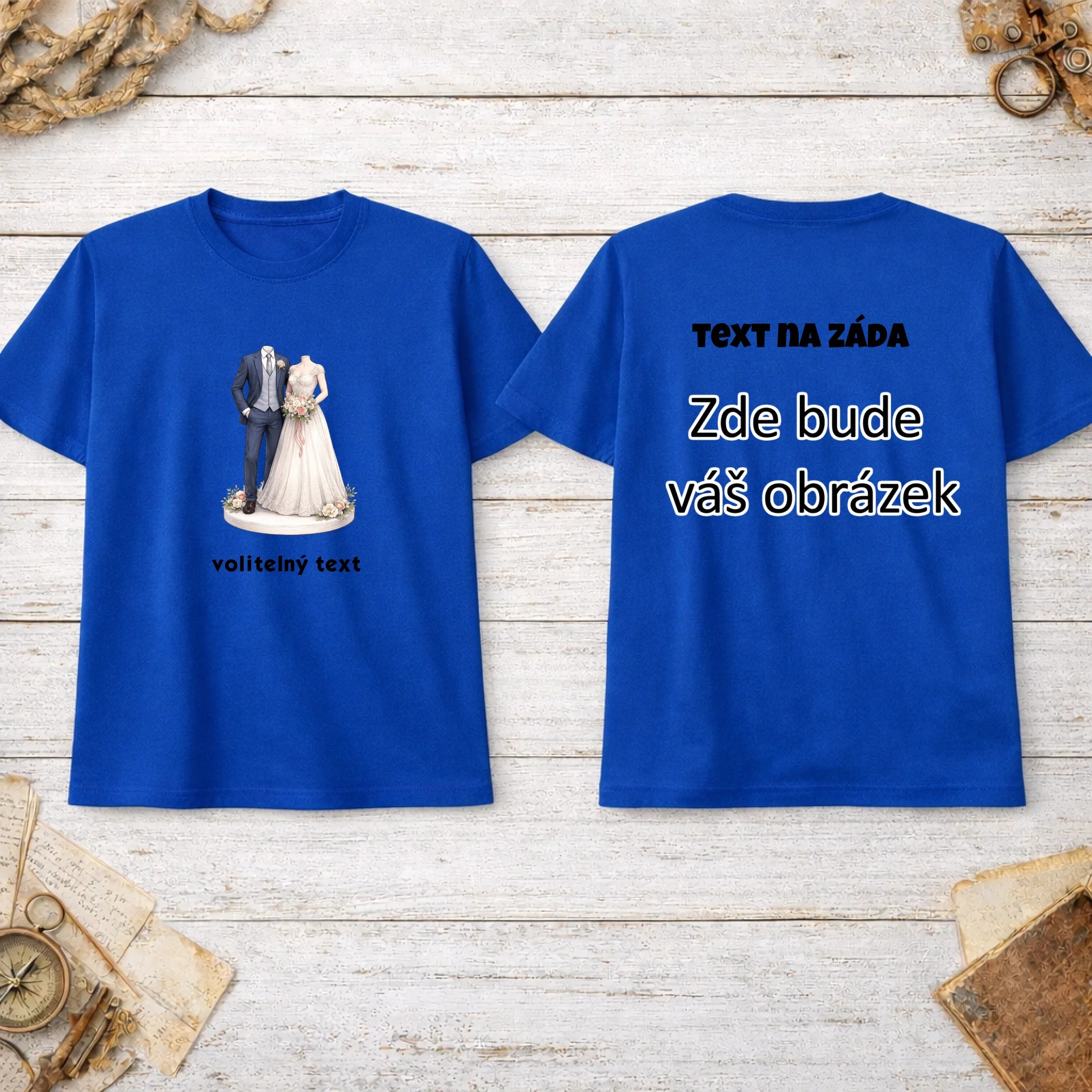 NOVOMANŽELĚ (ZATÍM) BEZ HLAVY - VLOŽTE FOTO, AUTOMATICKÝ OŘEZ pánské tričko