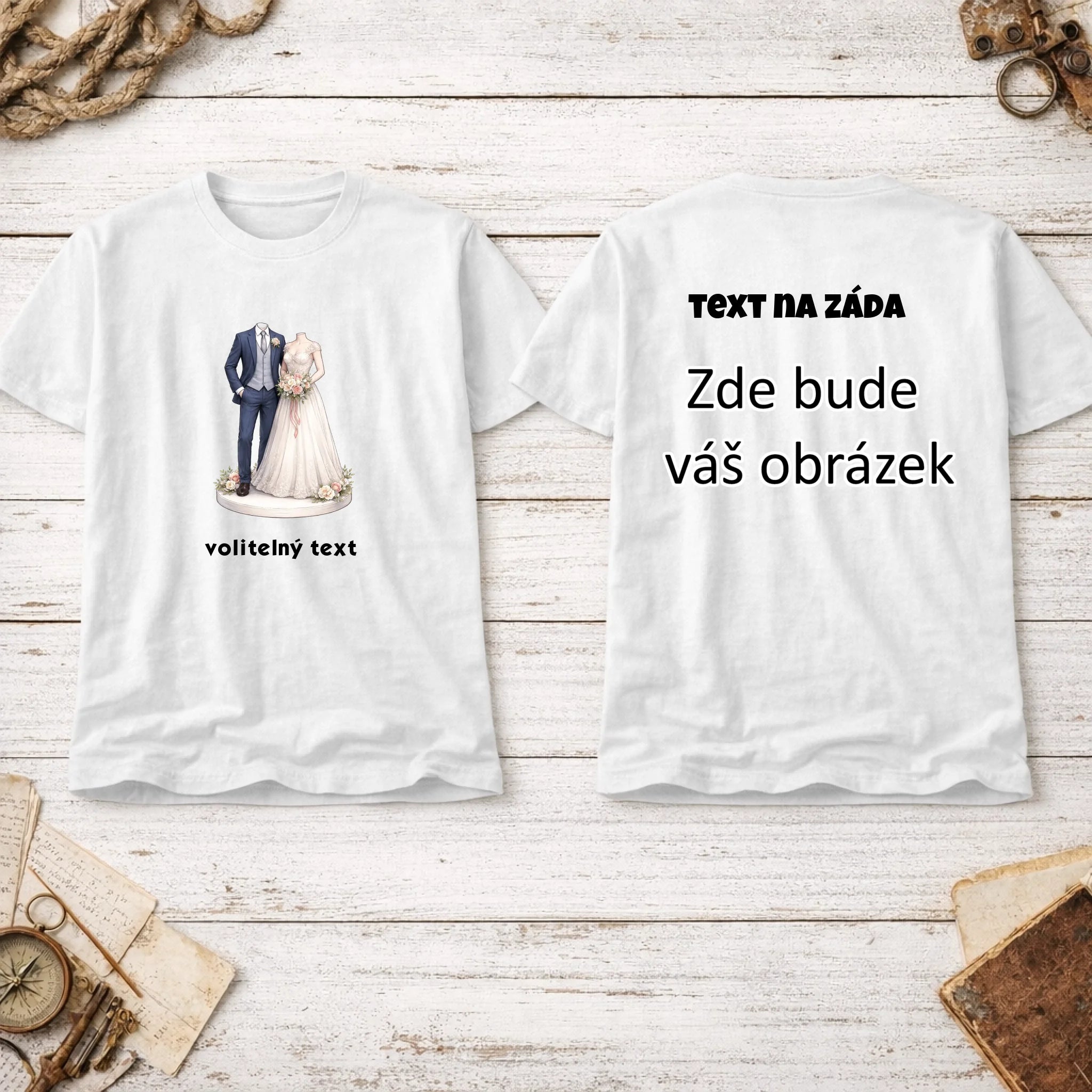 NOVOMANŽELĚ (ZATÍM) BEZ HLAVY - VLOŽTE FOTO, AUTOMATICKÝ OŘEZ pánské tričko