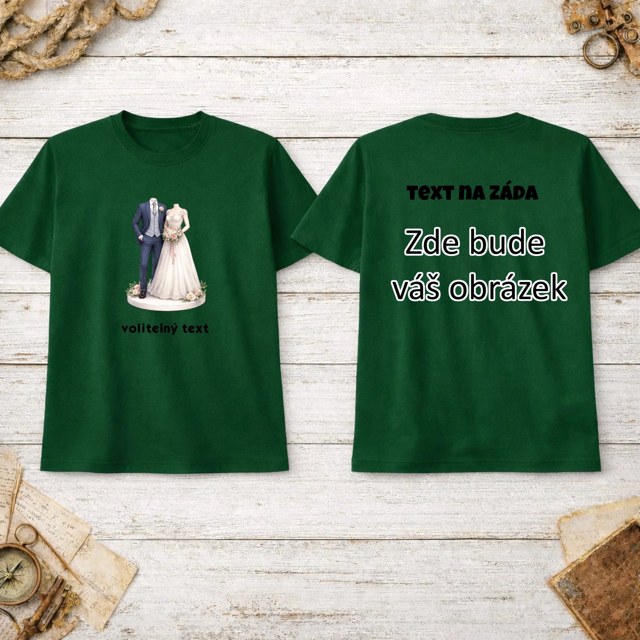 NOVOMANŽELĚ (ZATÍM) BEZ HLAVY - VLOŽTE FOTO, AUTOMATICKÝ OŘEZ pánské tričko