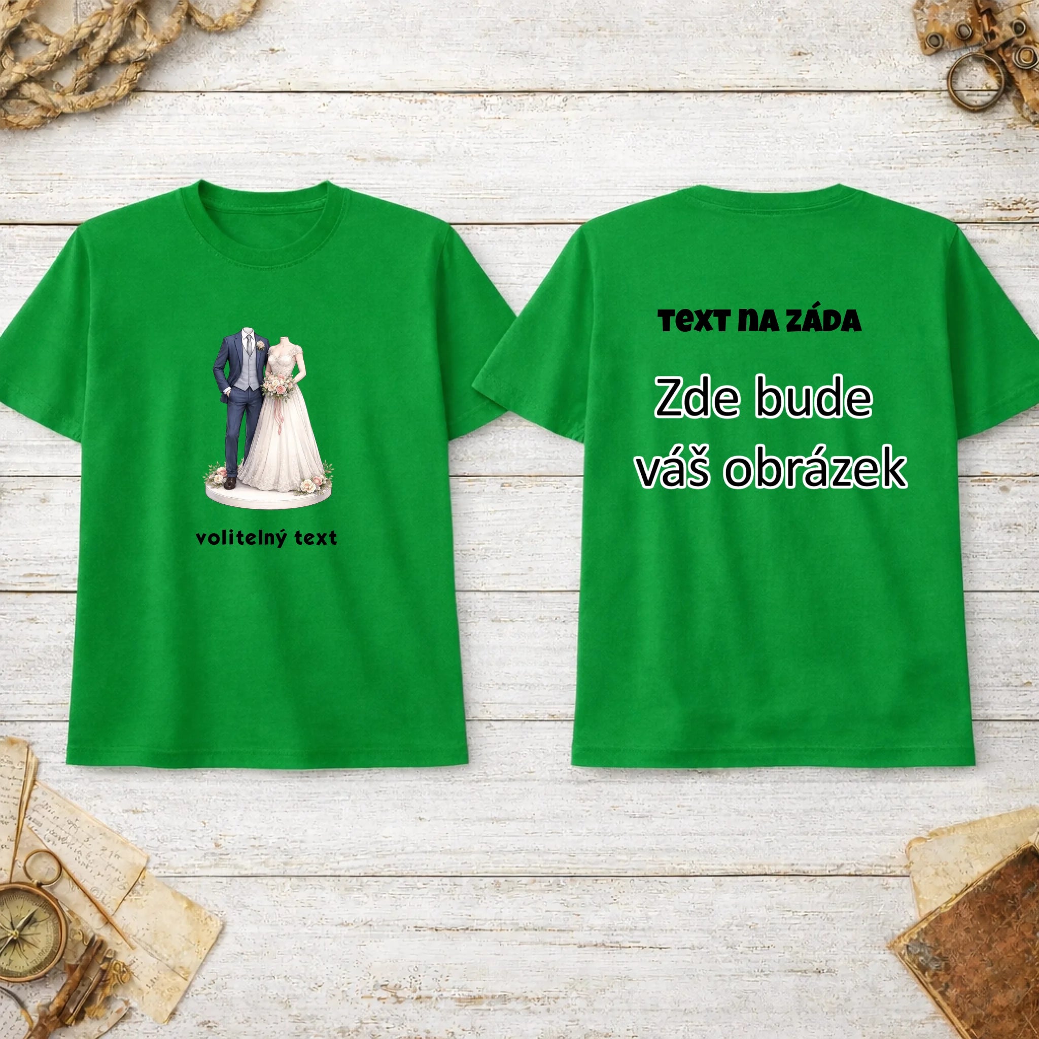 NOVOMANŽELĚ (ZATÍM) BEZ HLAVY - VLOŽTE FOTO, AUTOMATICKÝ OŘEZ pánské tričko