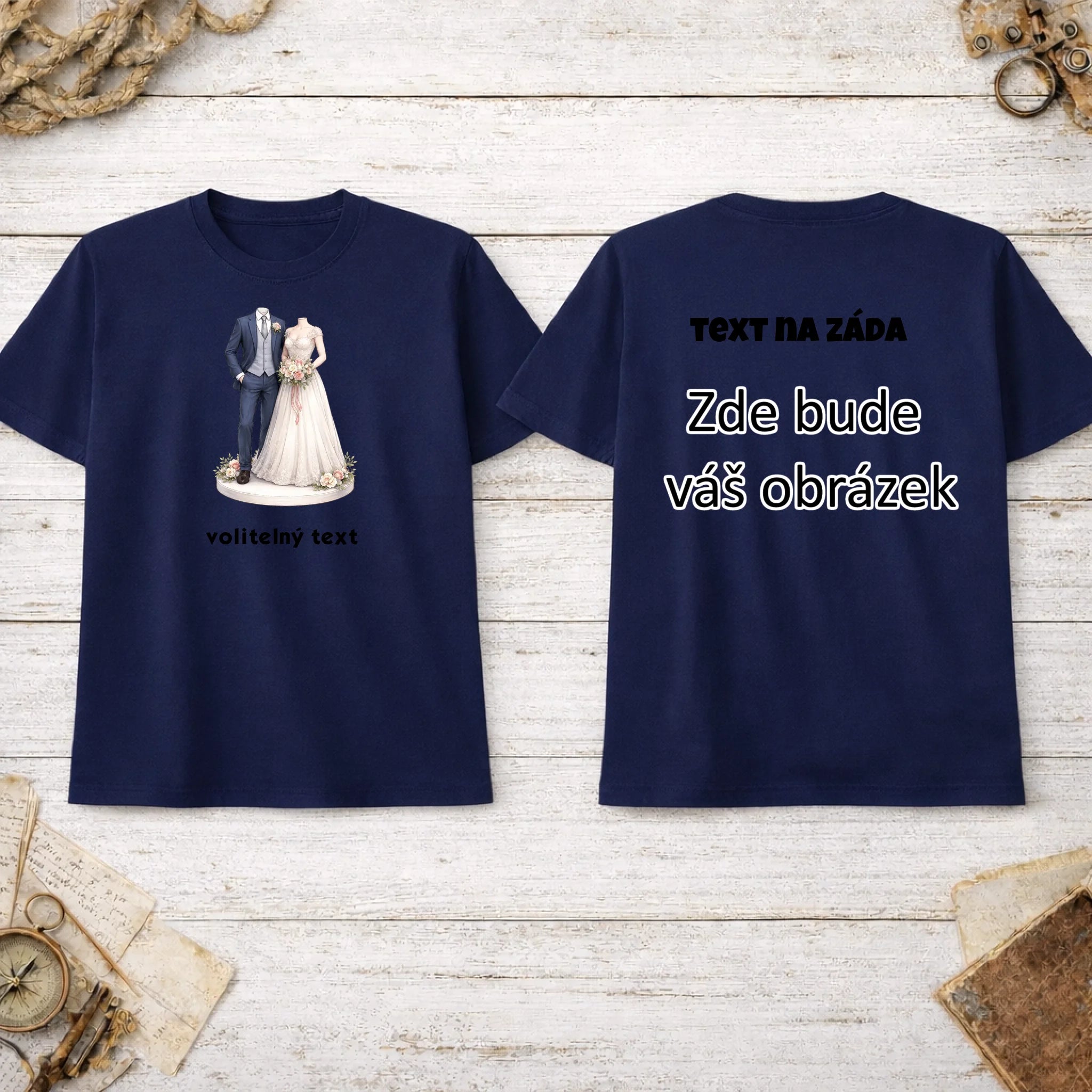 NOVOMANŽELĚ (ZATÍM) BEZ HLAVY - VLOŽTE FOTO, AUTOMATICKÝ OŘEZ pánské tričko