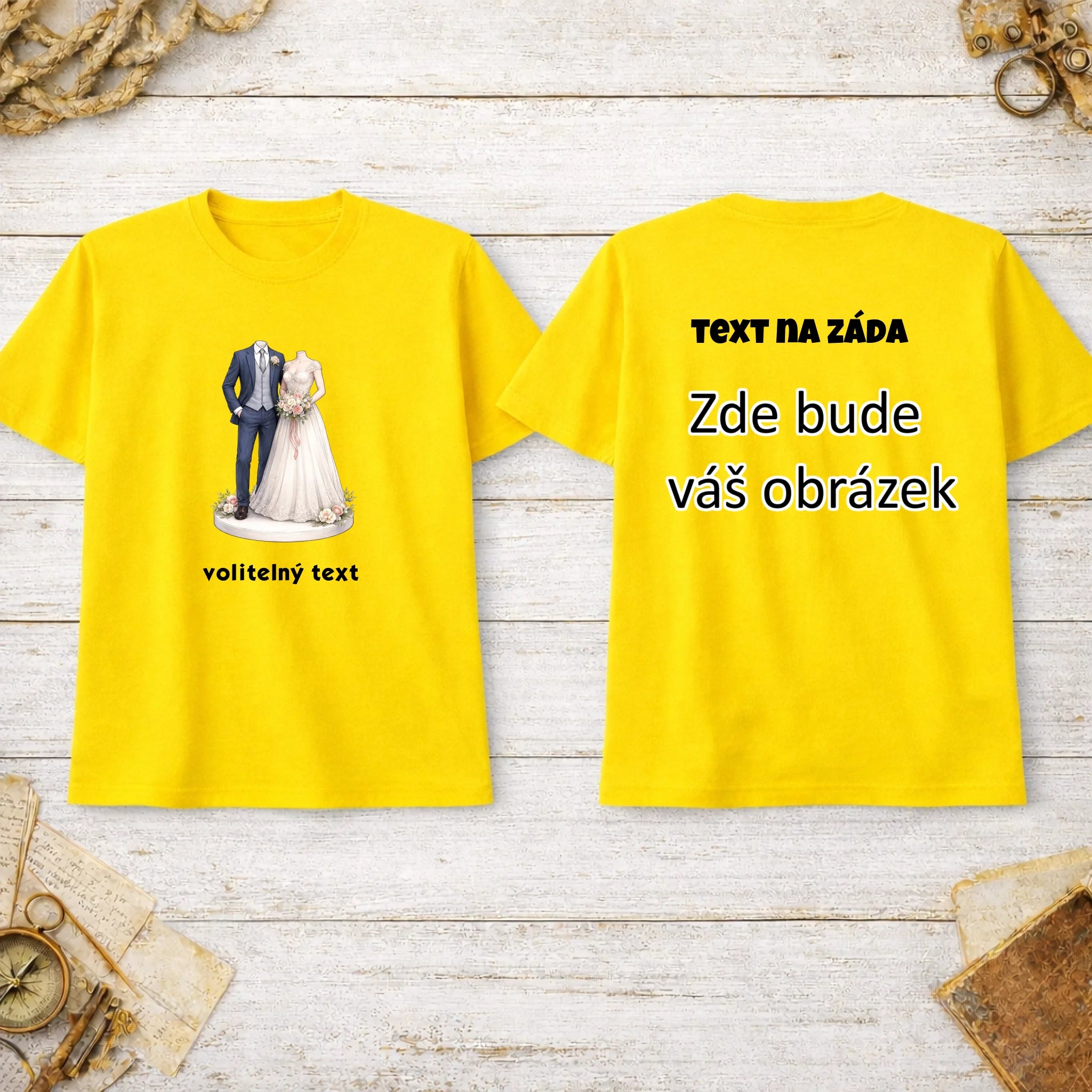 NOVOMANŽELĚ (ZATÍM) BEZ HLAVY - VLOŽTE FOTO, AUTOMATICKÝ OŘEZ pánské tričko