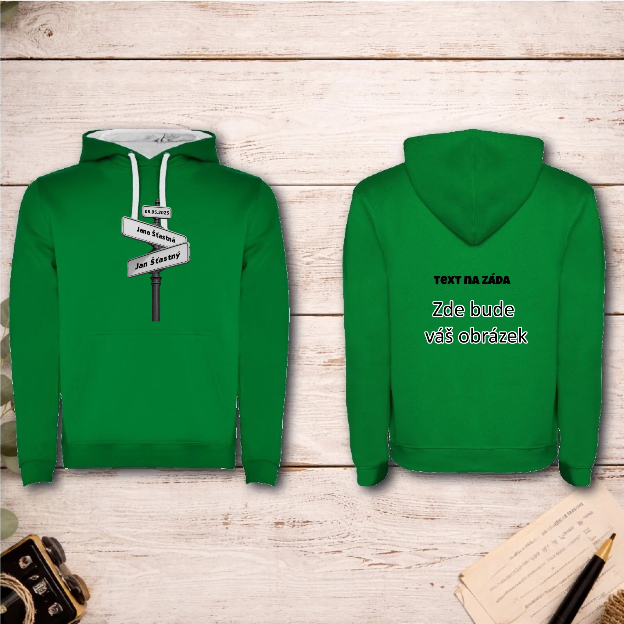 OD TOHO DNE JSME SPOLU pánská mikina s kapucí