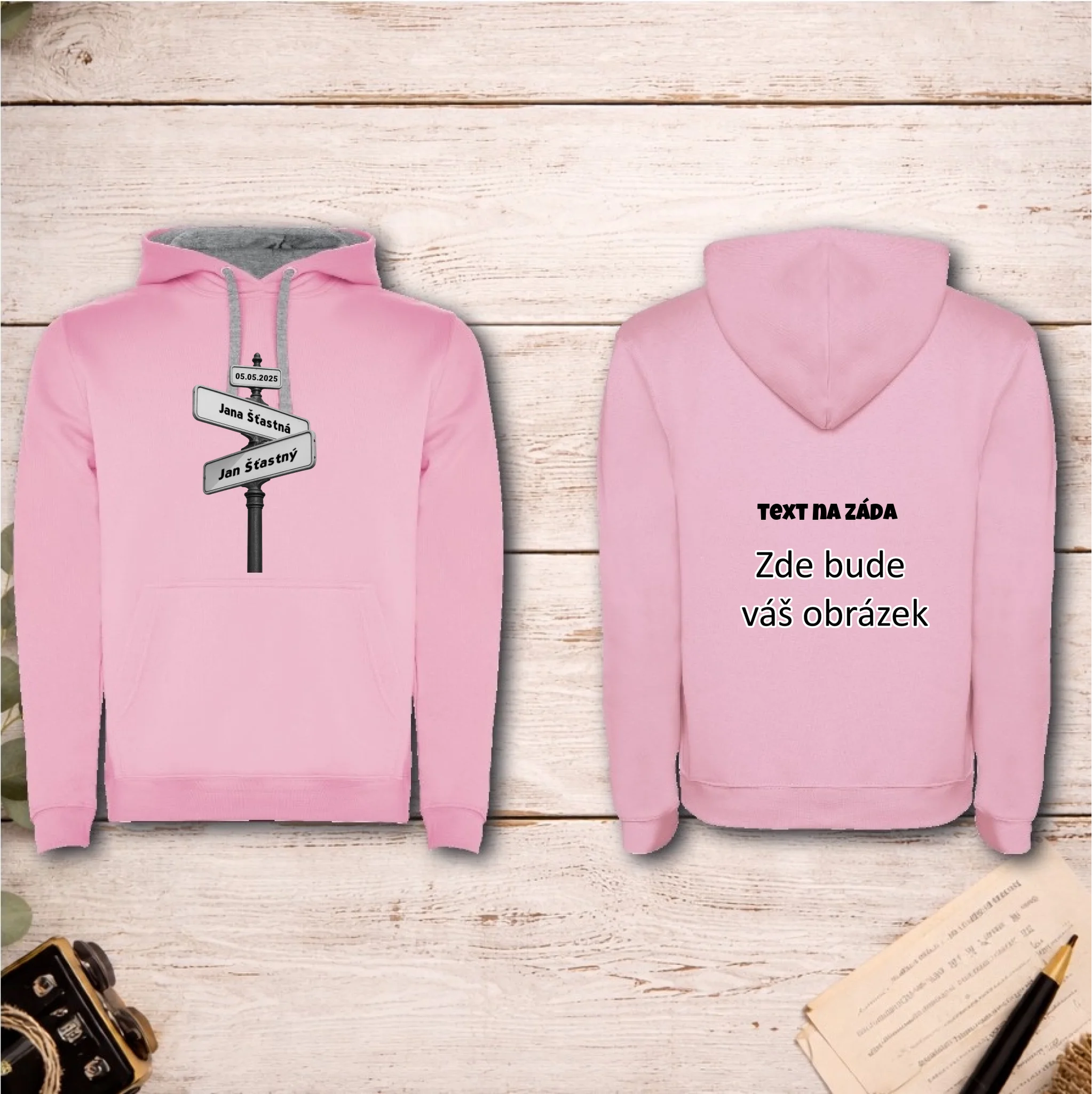 OD TOHO DNE JSME SPOLU pánská mikina s kapucí