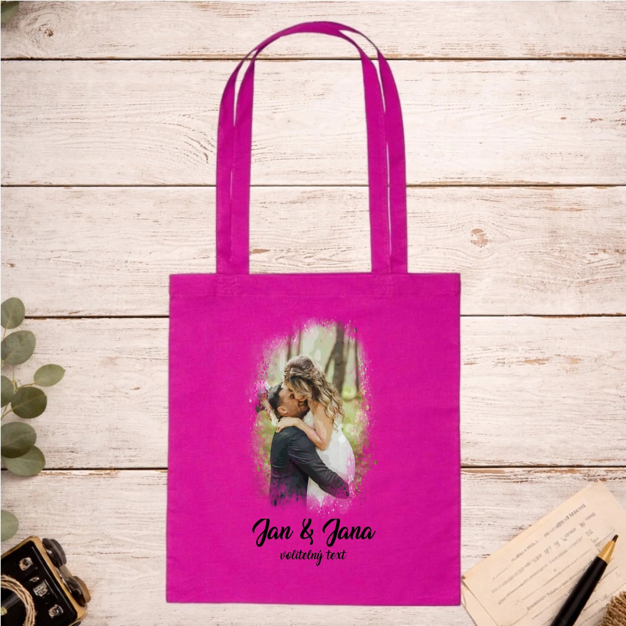 SVATEBNÍ FOTO - VLOŽTE FOTO A DOPLŇTE TEXTY batoh, taška