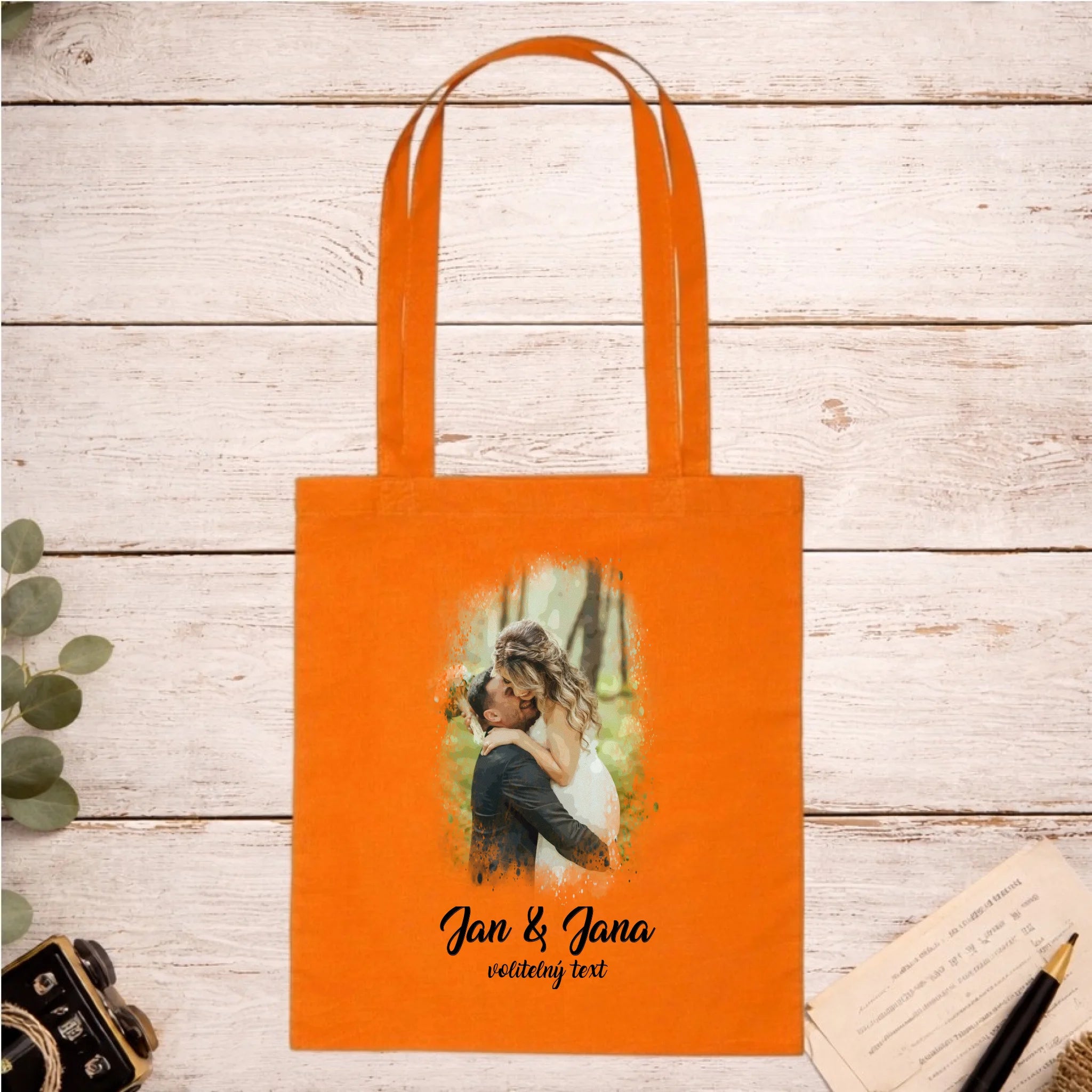 SVATEBNÍ FOTO - VLOŽTE FOTO A DOPLŇTE TEXTY batoh, taška