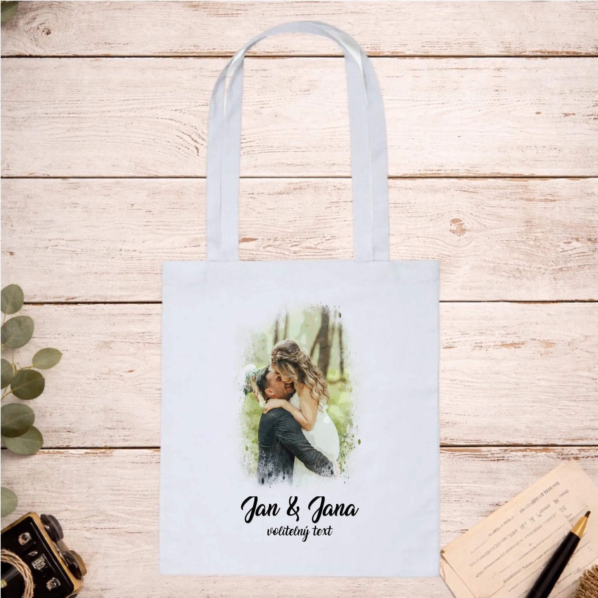 SVATEBNÍ FOTO - VLOŽTE FOTO A DOPLŇTE TEXTY batoh, taška