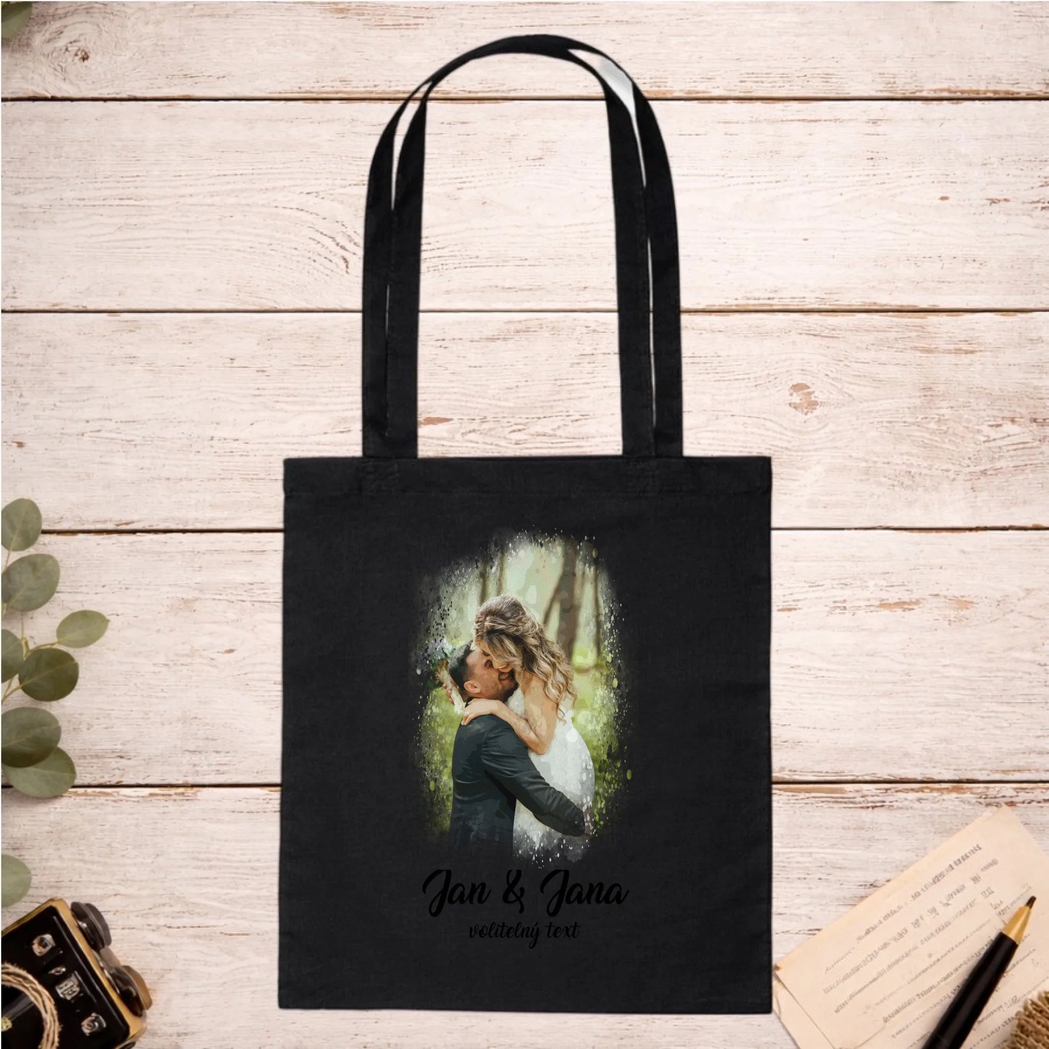 SVATEBNÍ FOTO - VLOŽTE FOTO A DOPLŇTE TEXTY batoh, taška