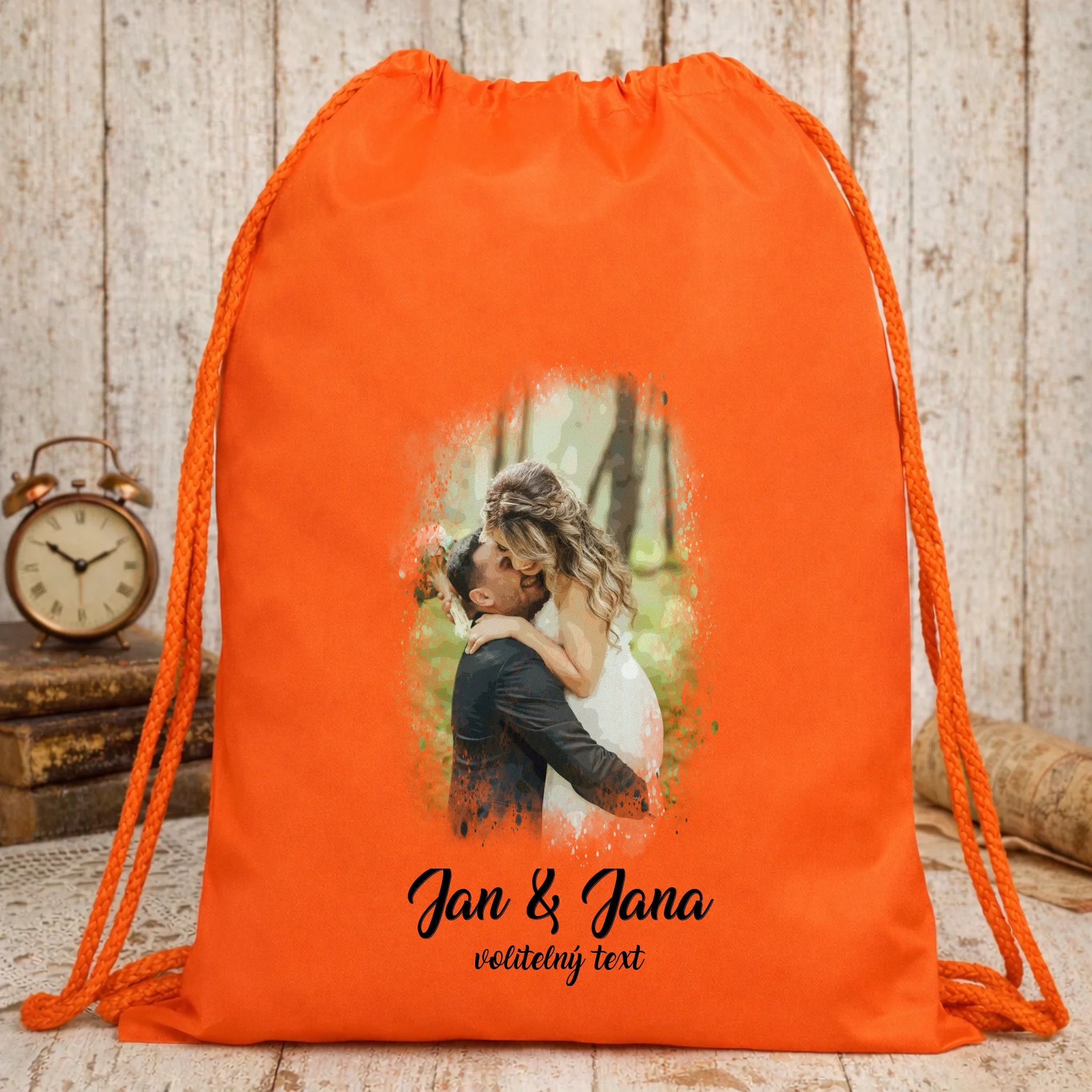 SVATEBNÍ FOTO - VLOŽTE FOTO A DOPLŇTE TEXTY batoh, taška