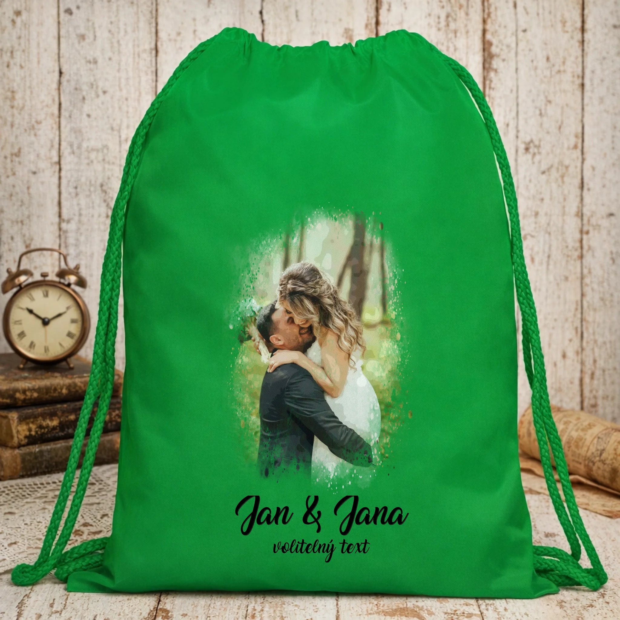 SVATEBNÍ FOTO - VLOŽTE FOTO A DOPLŇTE TEXTY batoh, taška