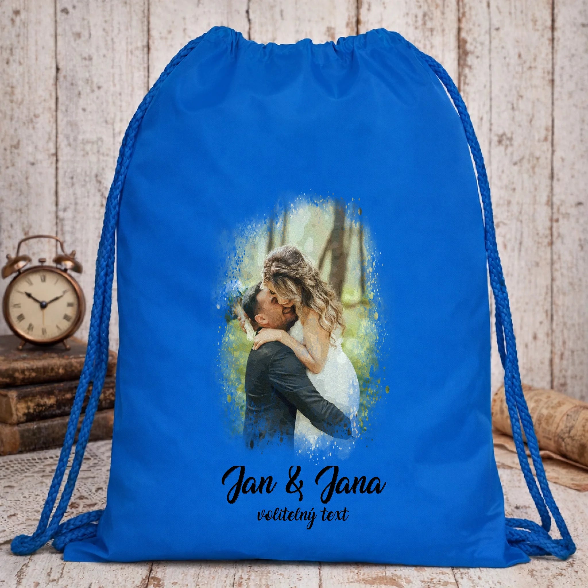 SVATEBNÍ FOTO - VLOŽTE FOTO A DOPLŇTE TEXTY batoh, taška