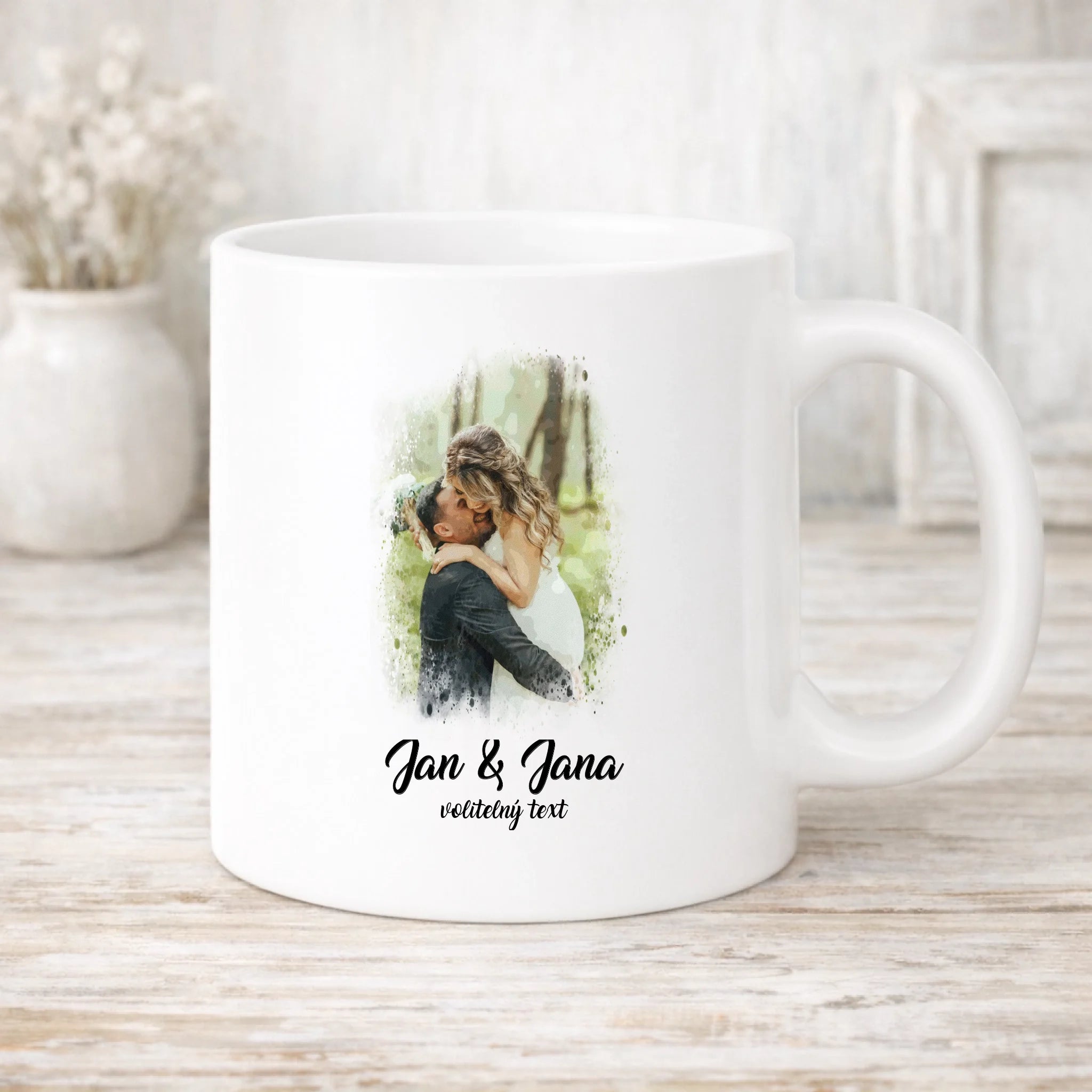 SVATEBNÍ FOTO - VLOŽTE FOTO A DOPLŇTE TEXTY hrníček