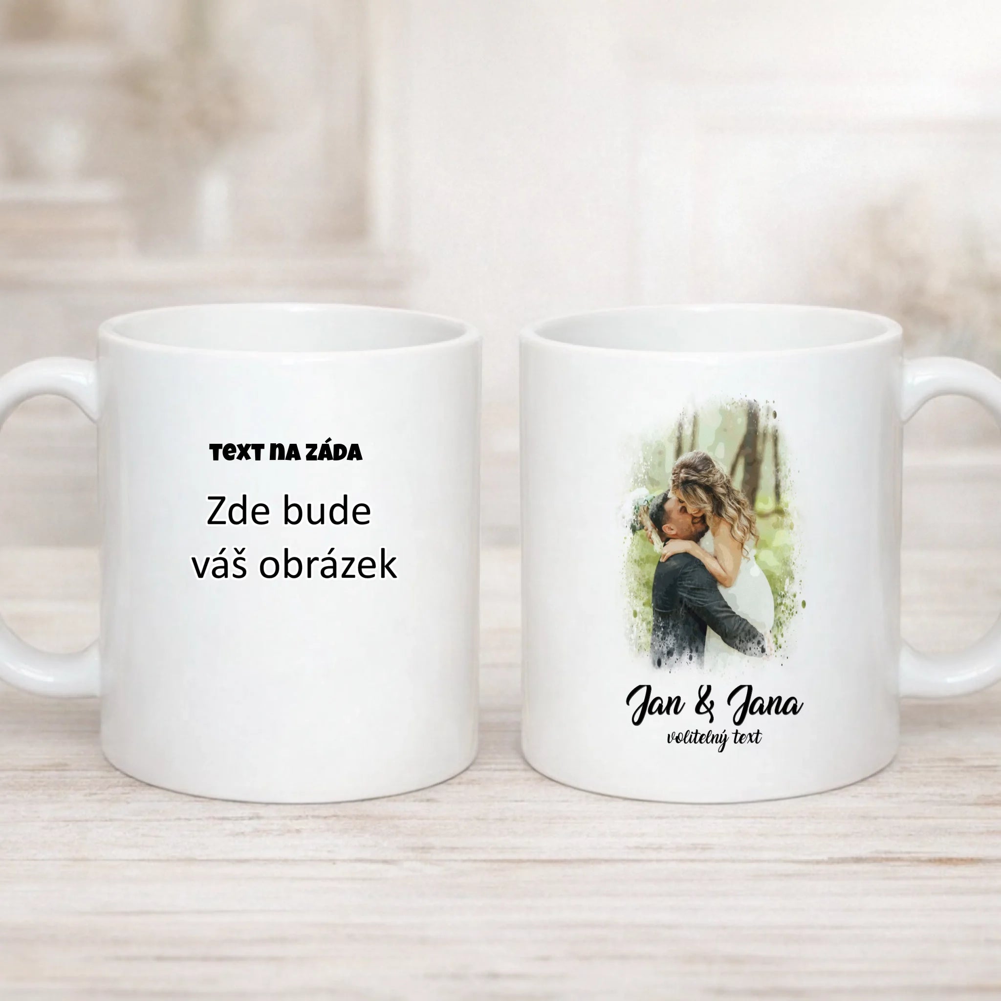 SVATEBNÍ FOTO - VLOŽTE FOTO A DOPLŇTE TEXTY hrníček