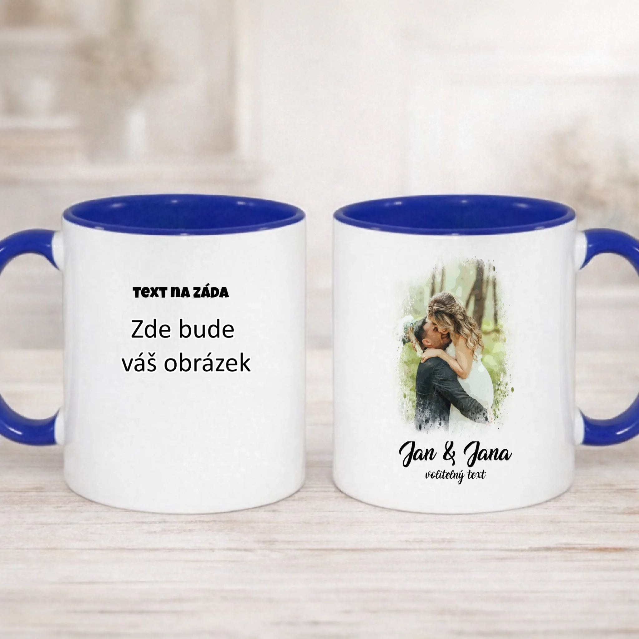 SVATEBNÍ FOTO - VLOŽTE FOTO A DOPLŇTE TEXTY hrníček