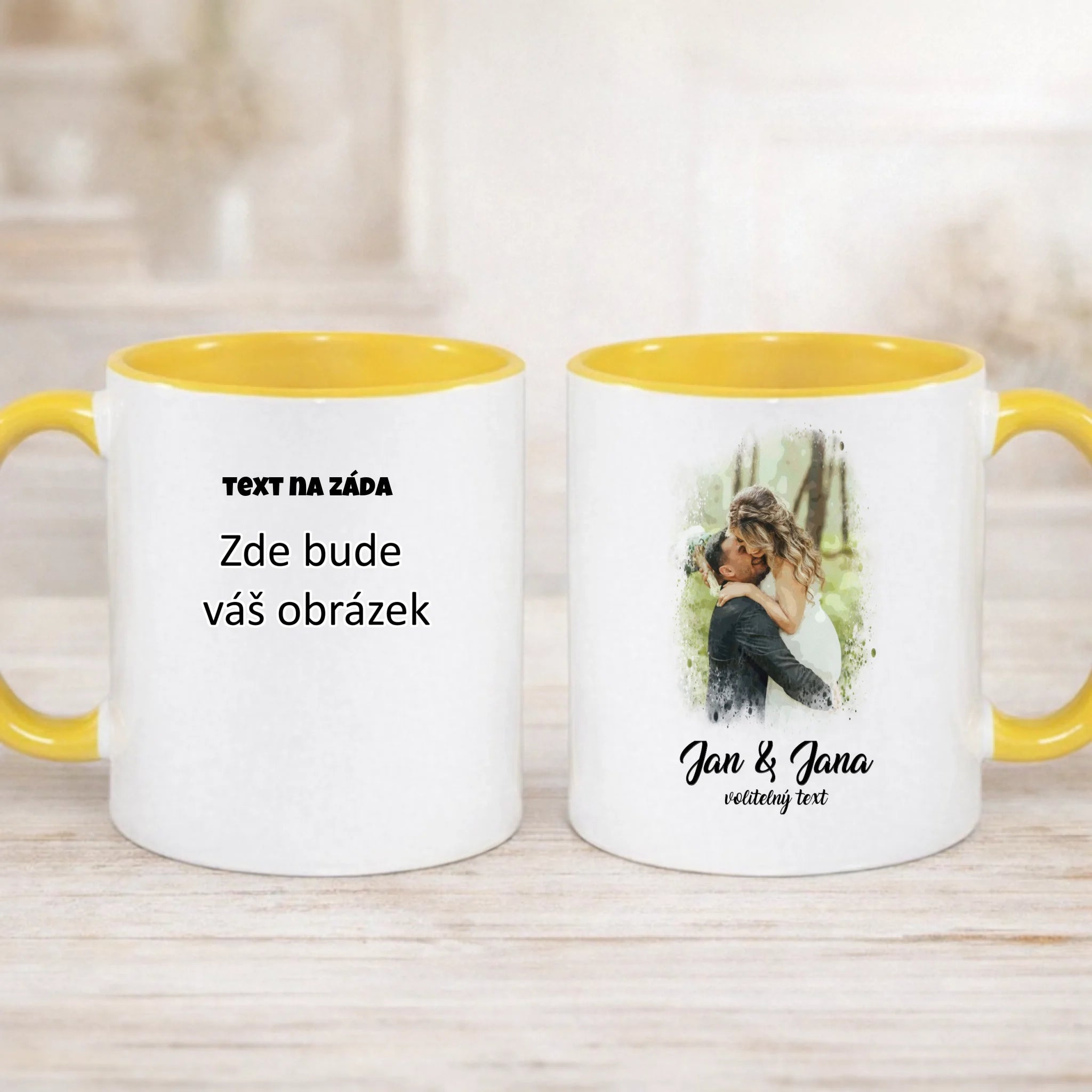 SVATEBNÍ FOTO - VLOŽTE FOTO A DOPLŇTE TEXTY hrníček